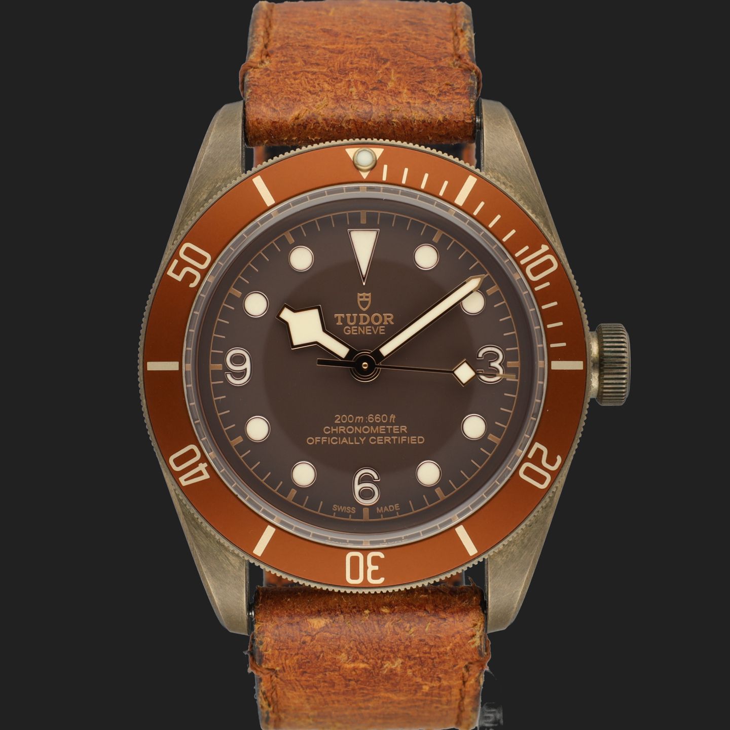 Tudor Black Bay Bronze 79250BM (2017) - Bruin wijzerplaat 43mm Brons (3/8)