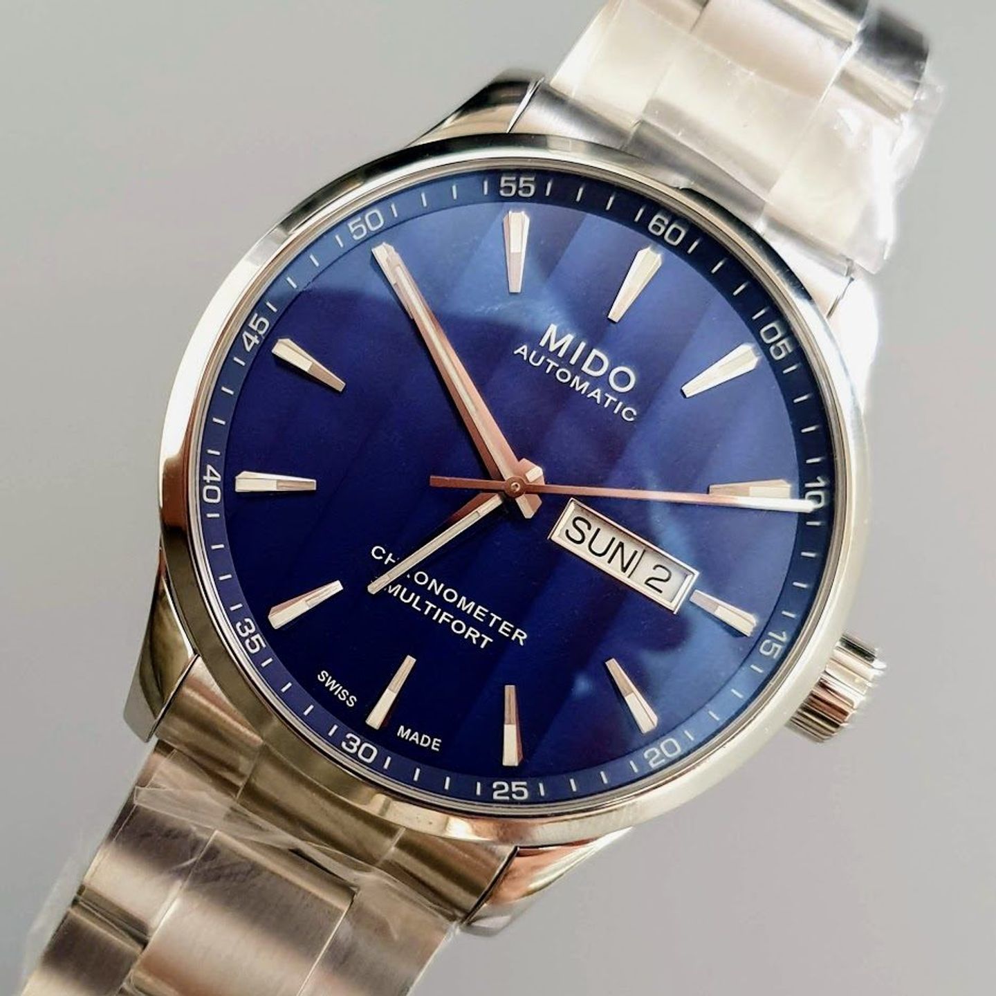 Mido Multifort M038.431.11.041.00 (2025) - Blue dial 42 mm Steel case (1/8)
