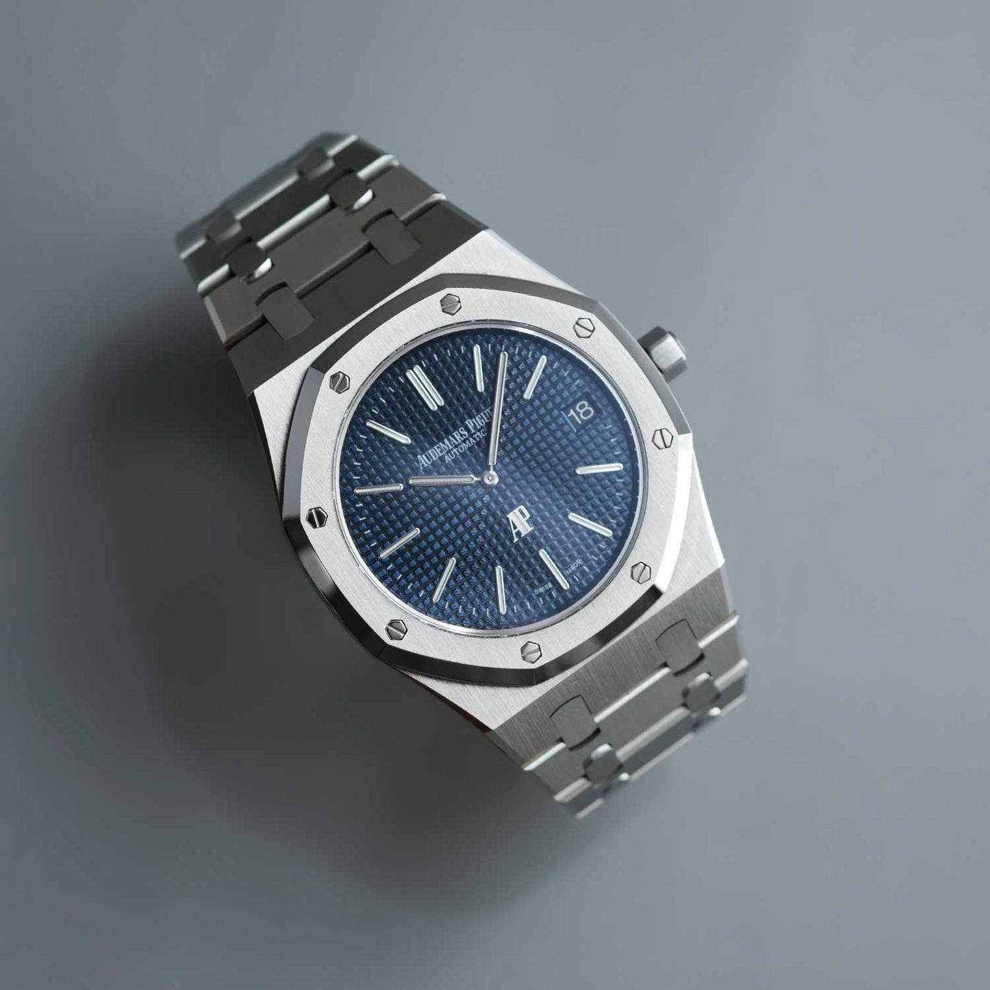 Audemars Piguet Royal Oak Jumbo 15202ST.OO.1240ST.01.A (2021) - Blue dial 39 mm Steel case (4/8)