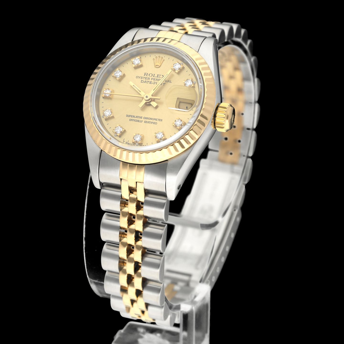 Rolex Lady-Datejust 69173G (1991) - 26mm Goud/Staal (2/8)