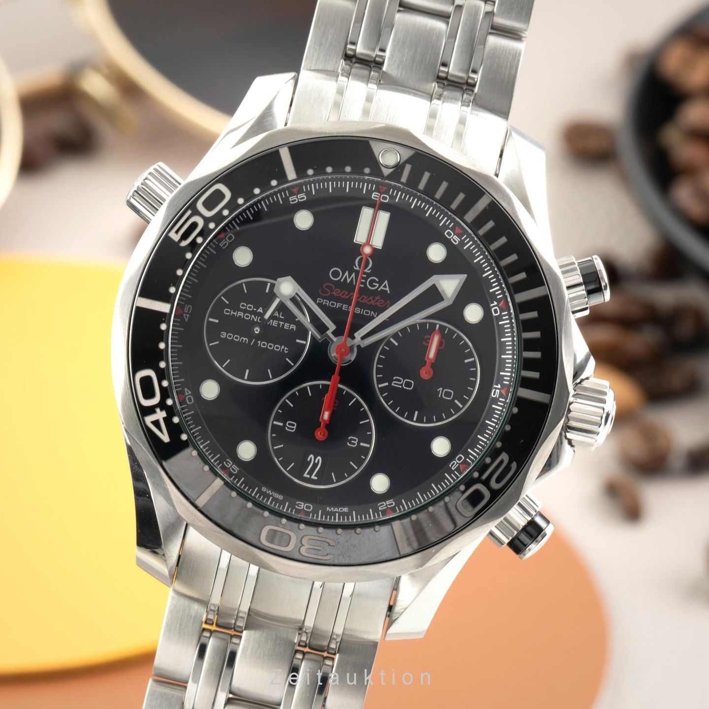 Omega Seamaster Diver 300 M 212.30.44.50.01.001 (Onbekend (willekeurig serienummer)) - Zwart wijzerplaat 44mm Staal (1/8)