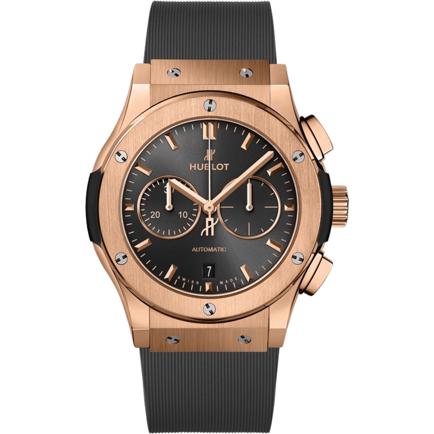Hublot Classic Fusion Chronograph 541.OX.7080.RX (2026) - Grijs wijzerplaat 42mm Roségoud (1/1)