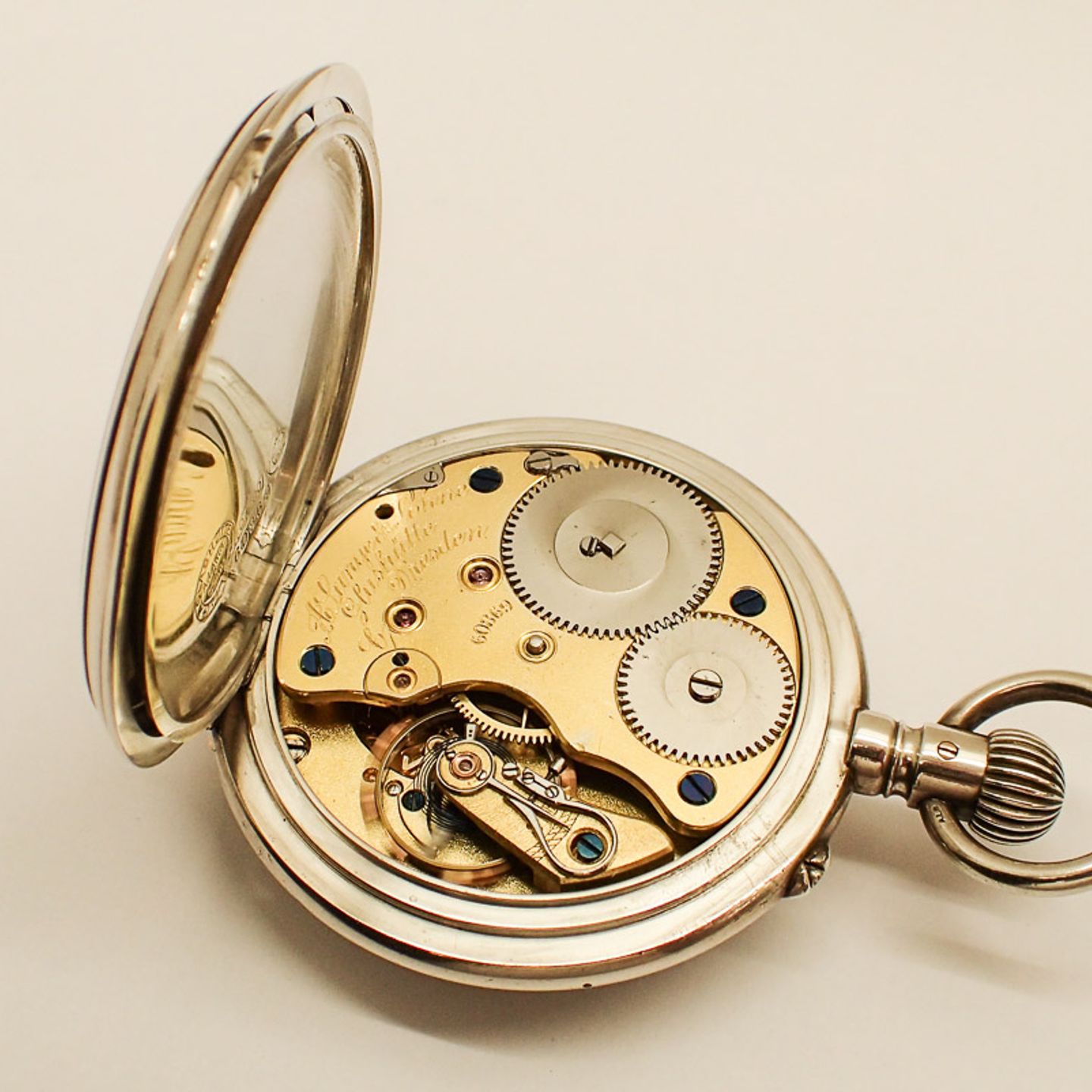 A. Lange & Söhne Vintage Pocket Watch (1908) - Wit wijzerplaat 1 ATM Zilver (6/8)