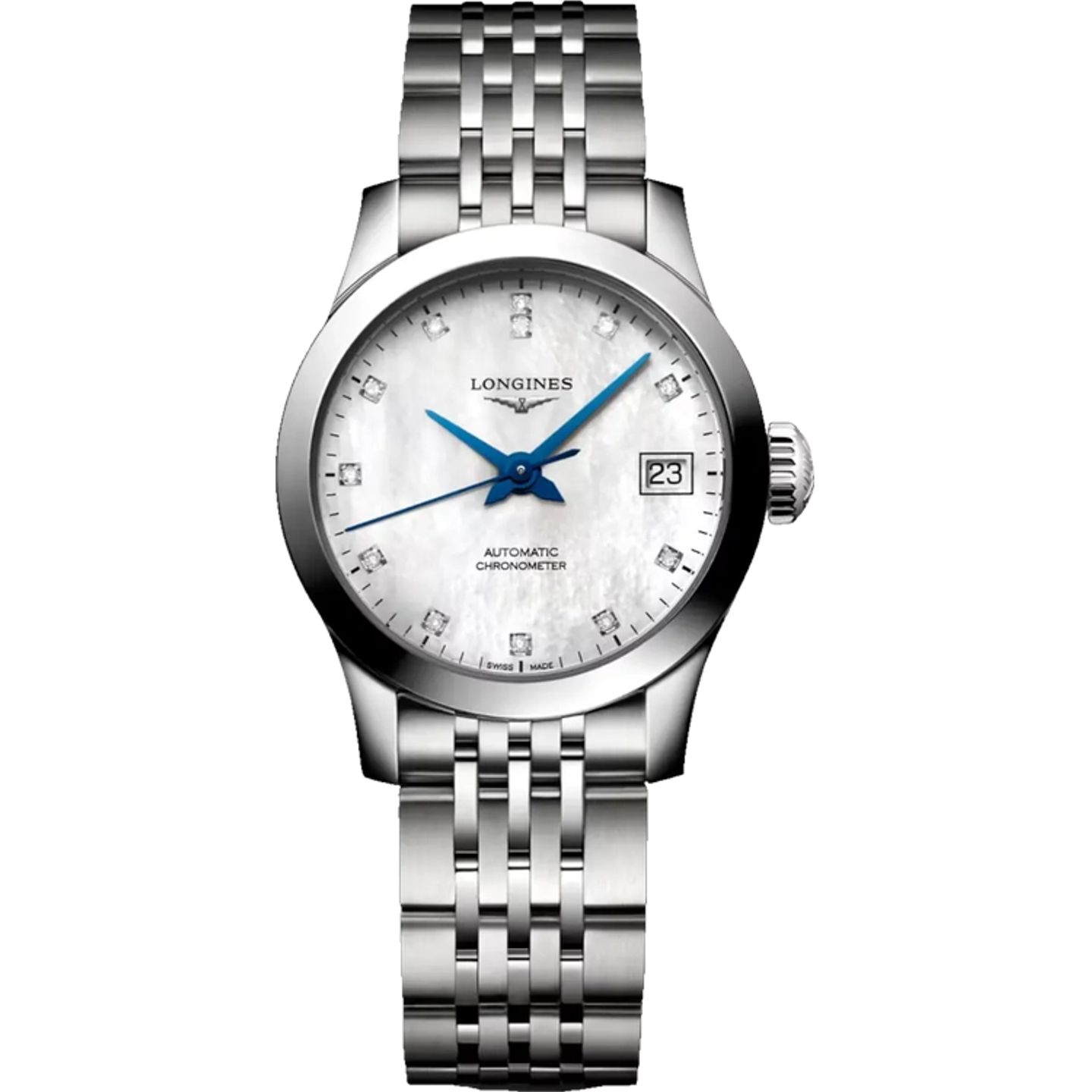 Longines Record L2.320.4.87.6 (2026) - Pearl dial 26 mm Steel case (1/1)