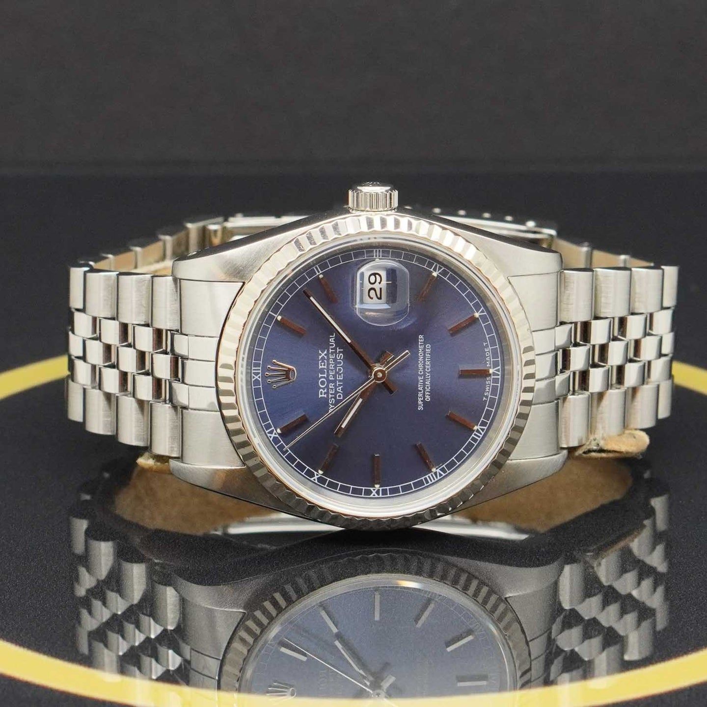Rolex Datejust 36 16234 (1990) - Blue dial 36 mm Steel case (4/7)