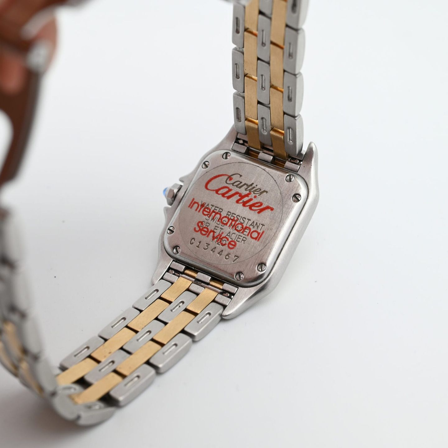 Cartier Panthère 1120 (Unknown (random serial)) - White dial 22 mm Gold/Steel case (7/8)