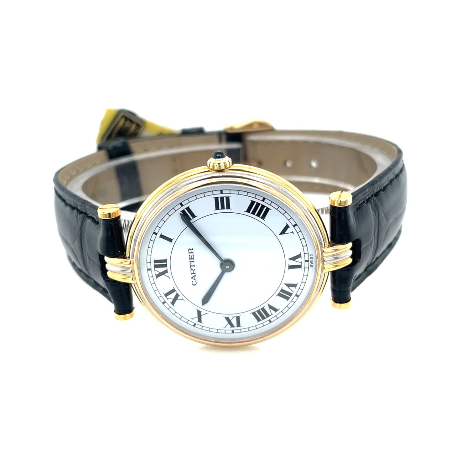 Cartier Vendome 81003 (Onbekend (willekeurig serienummer)) - Wit wijzerplaat 30mm Geelgoud (1/8)