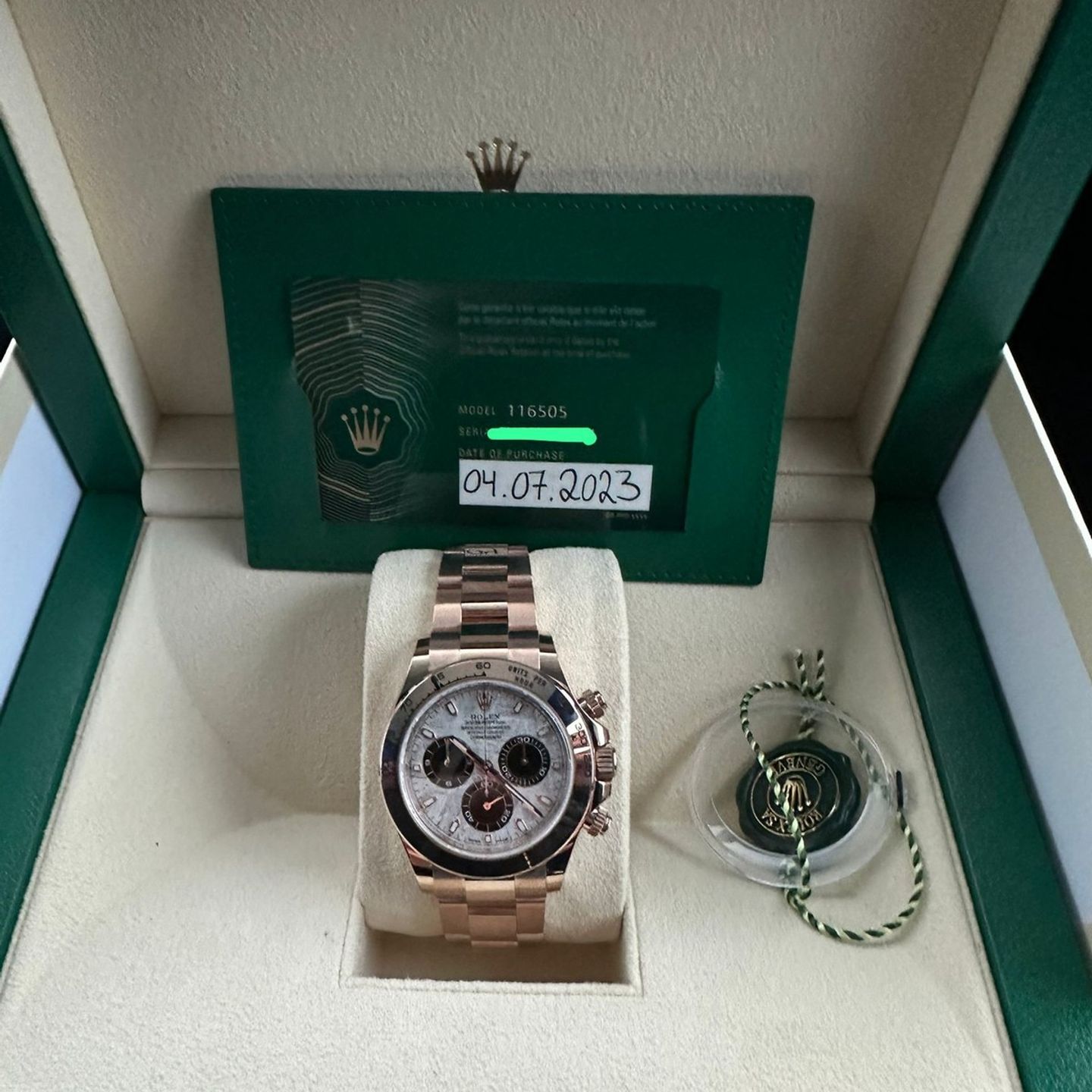 Rolex Daytona 116505 (2023) - White dial 40 mm Rose Gold case (1/1)