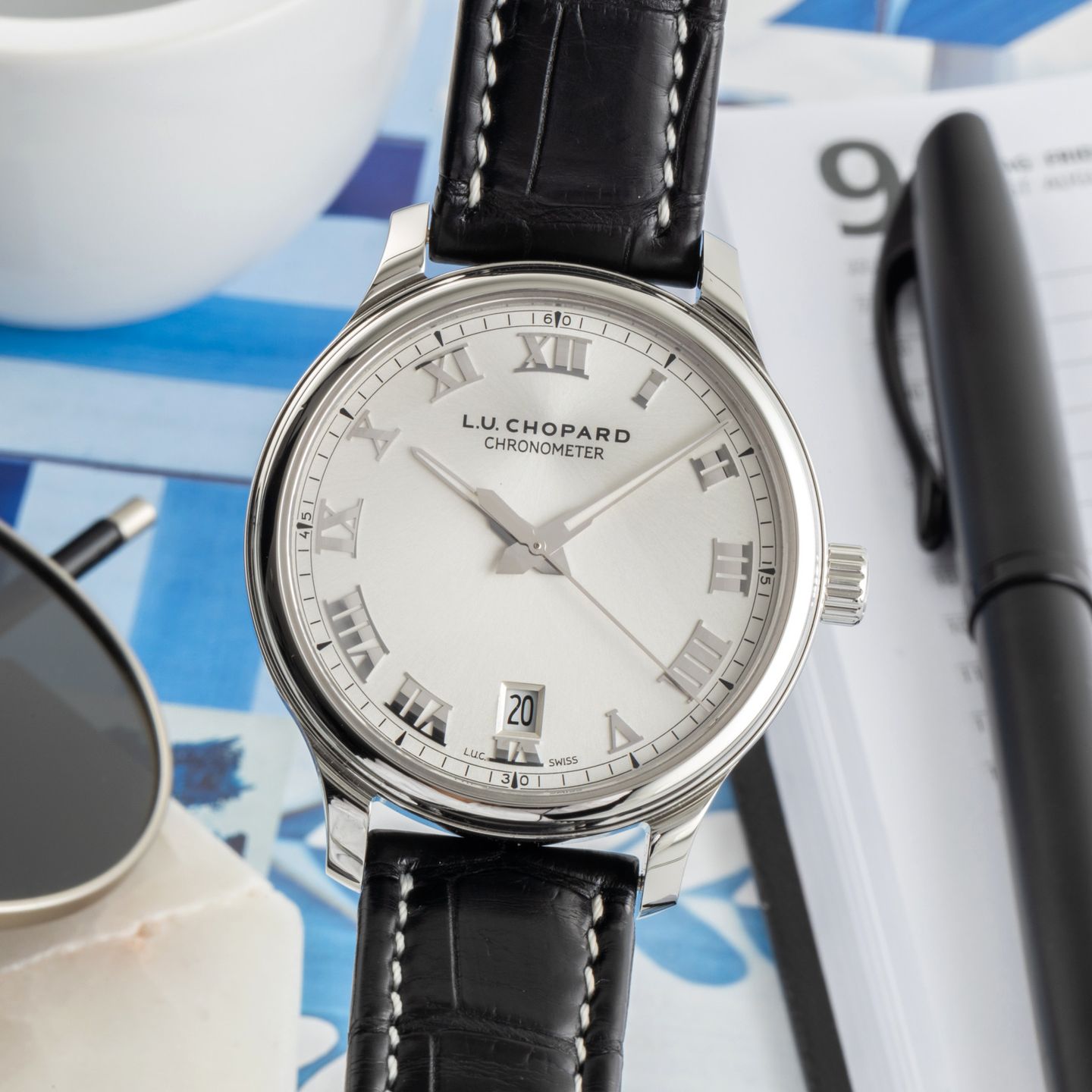 Chopard L.U.C 278551-3004 (2019) - Zwart wijzerplaat 36mm Staal (3/8)