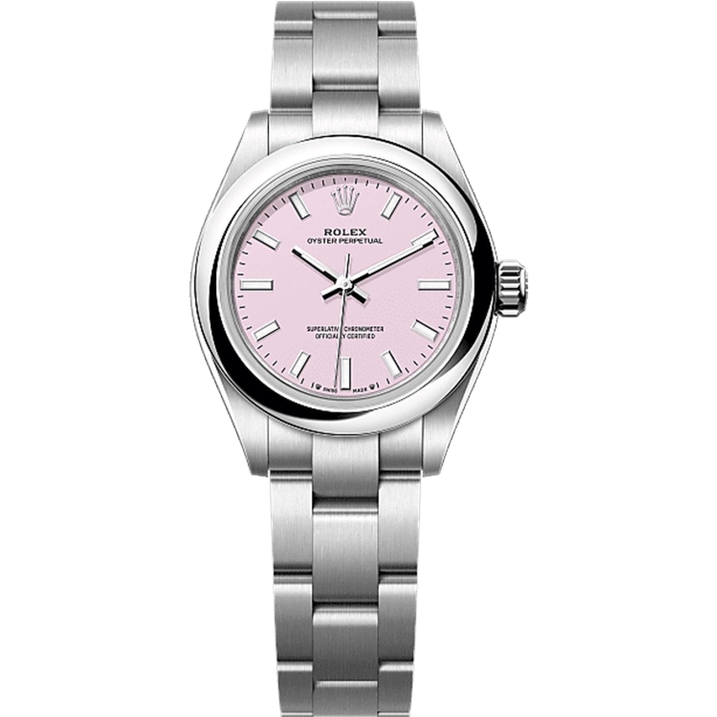 Rolex Oyster Perpetual 28 276200 (2025) - Roze wijzerplaat 28mm Staal (1/1)