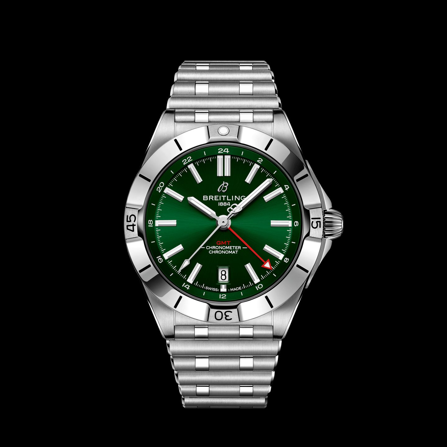 Breitling Chronomat GMT A32398101L1A1 (2023) - Green dial 40 mm Steel case (1/5)