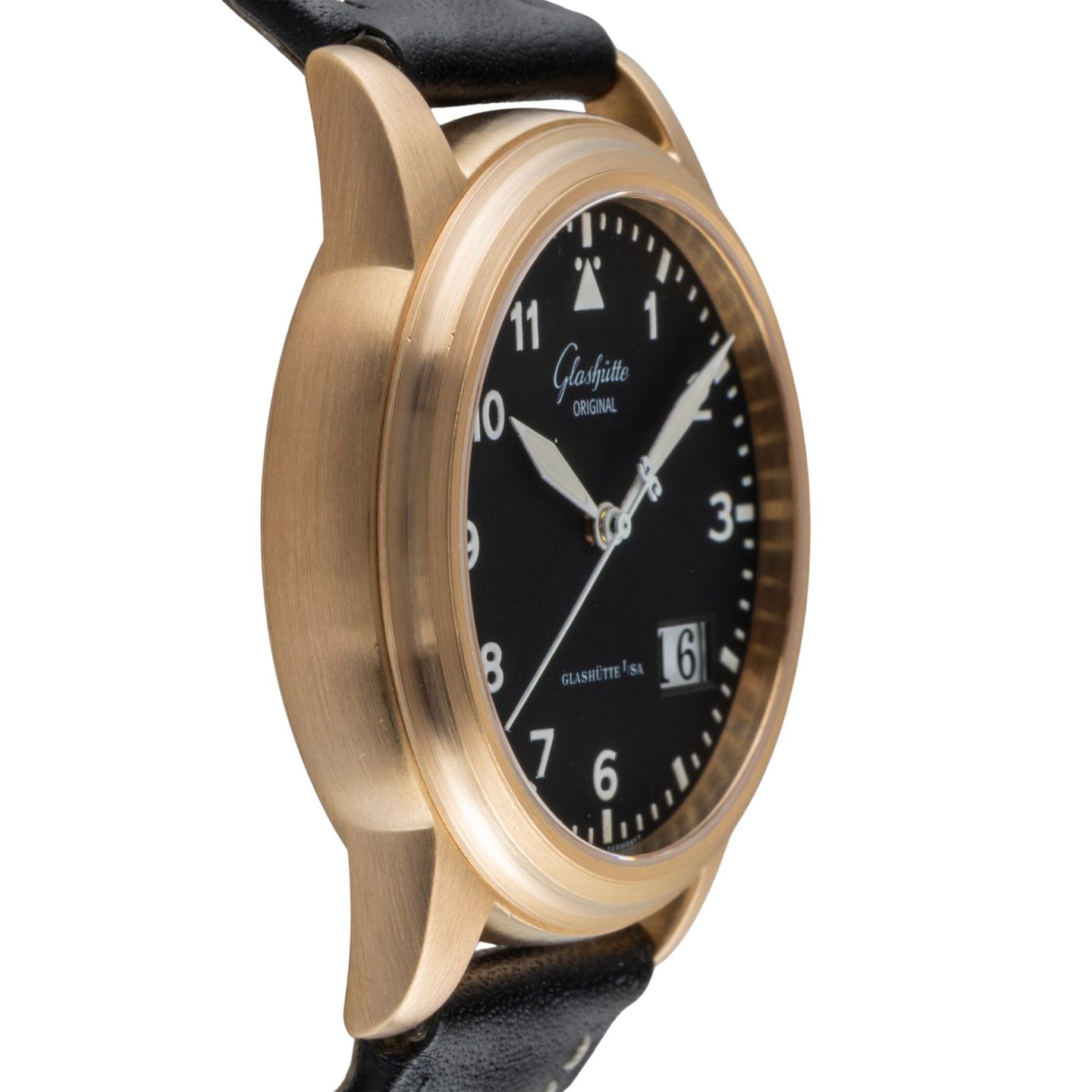 Glashütte Original Navigator 39-42-07-11-04 (Unknown (random serial)) - Black dial 39 mm Yellow Gold case (7/8)