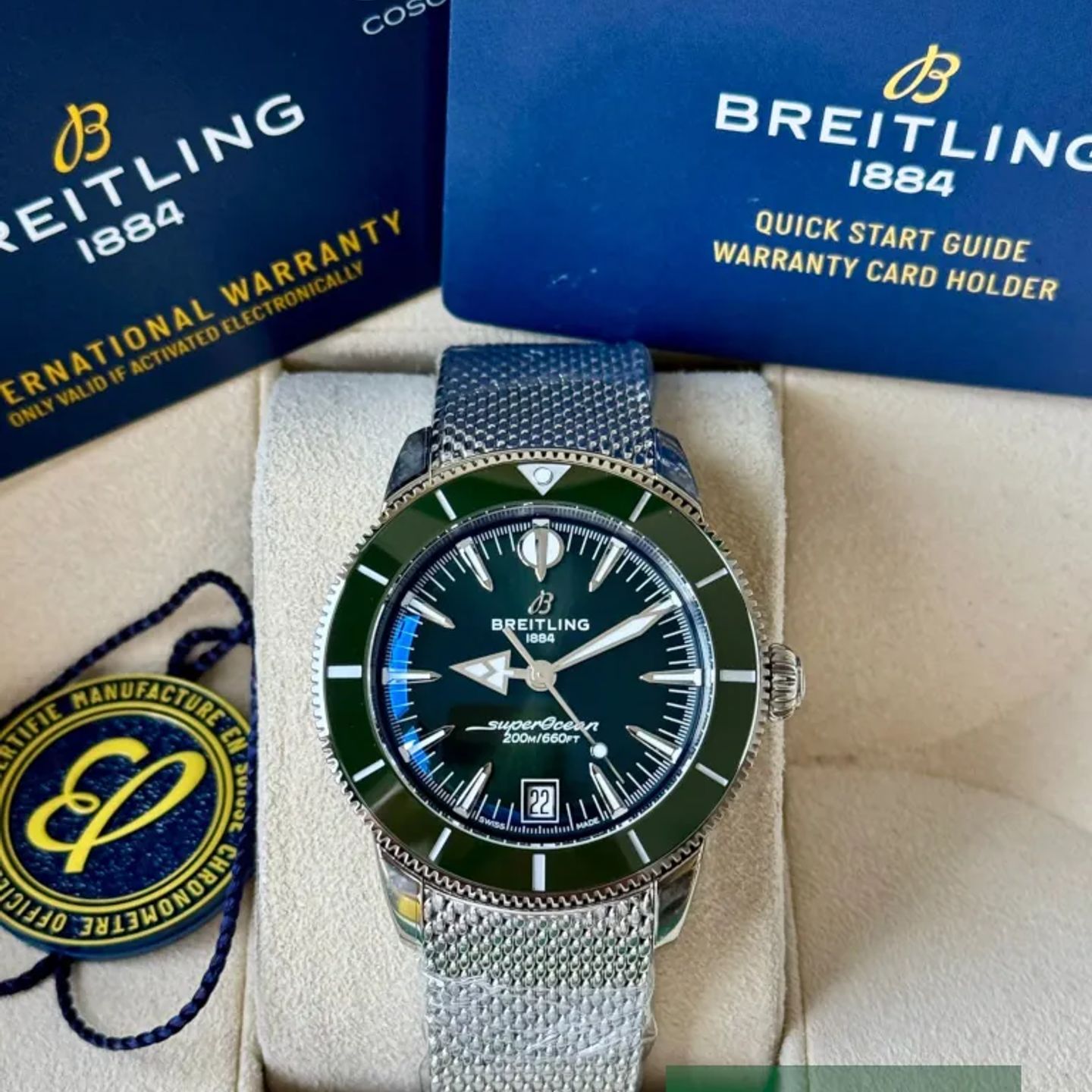 Breitling Superocean Heritage AB3110361L1A1 (2025) - Green dial 40 mm Steel case (7/7)