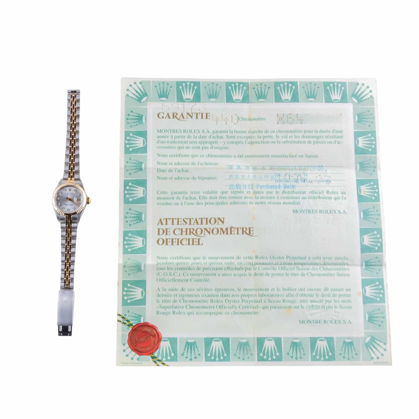 Rolex Lady-Datejust 69173 (1991) - Silver dial 26 mm Gold/Steel case (8/8)