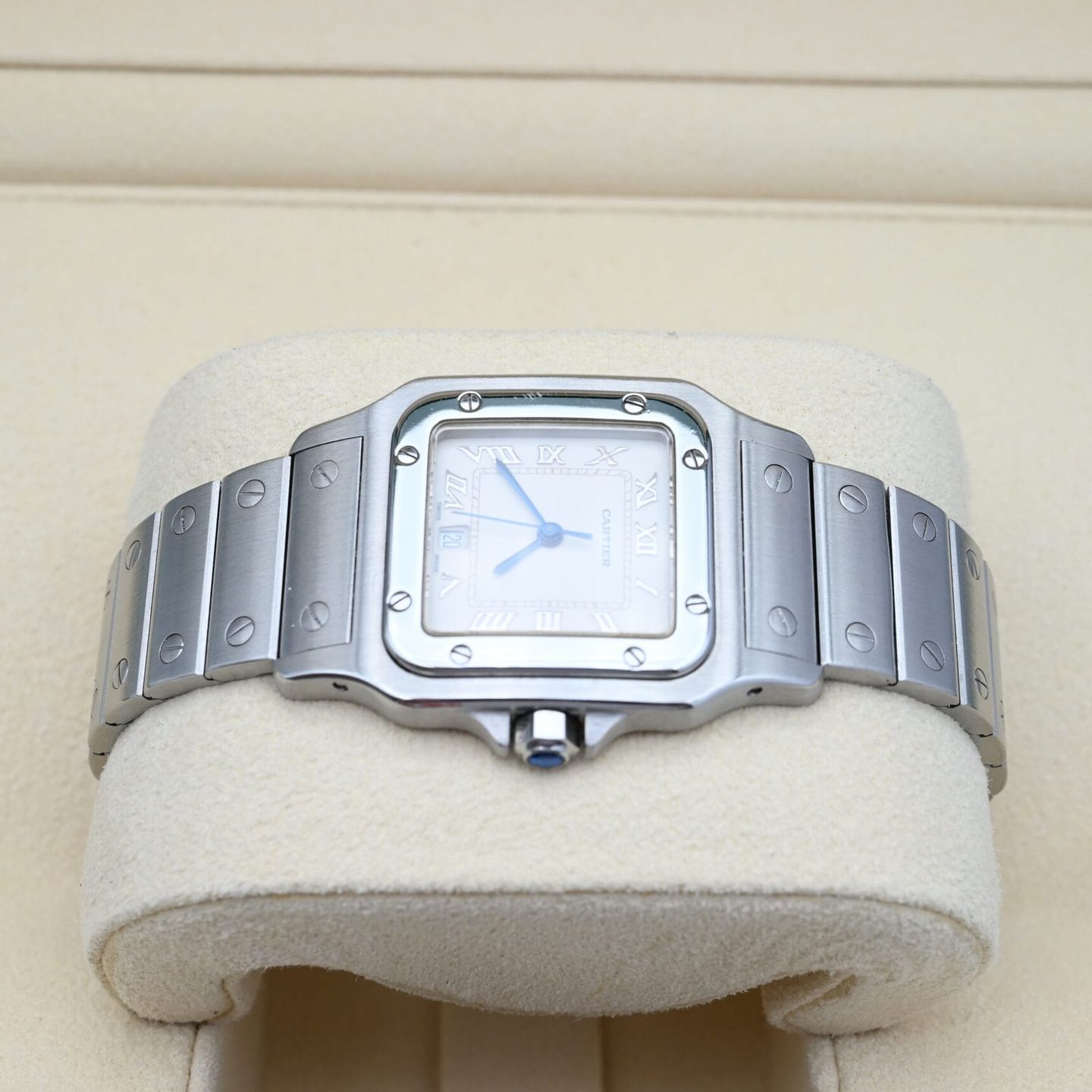 Cartier Santos Galbée 987901 (Unknown (random serial)) - Beige dial 29 mm Steel case (4/8)