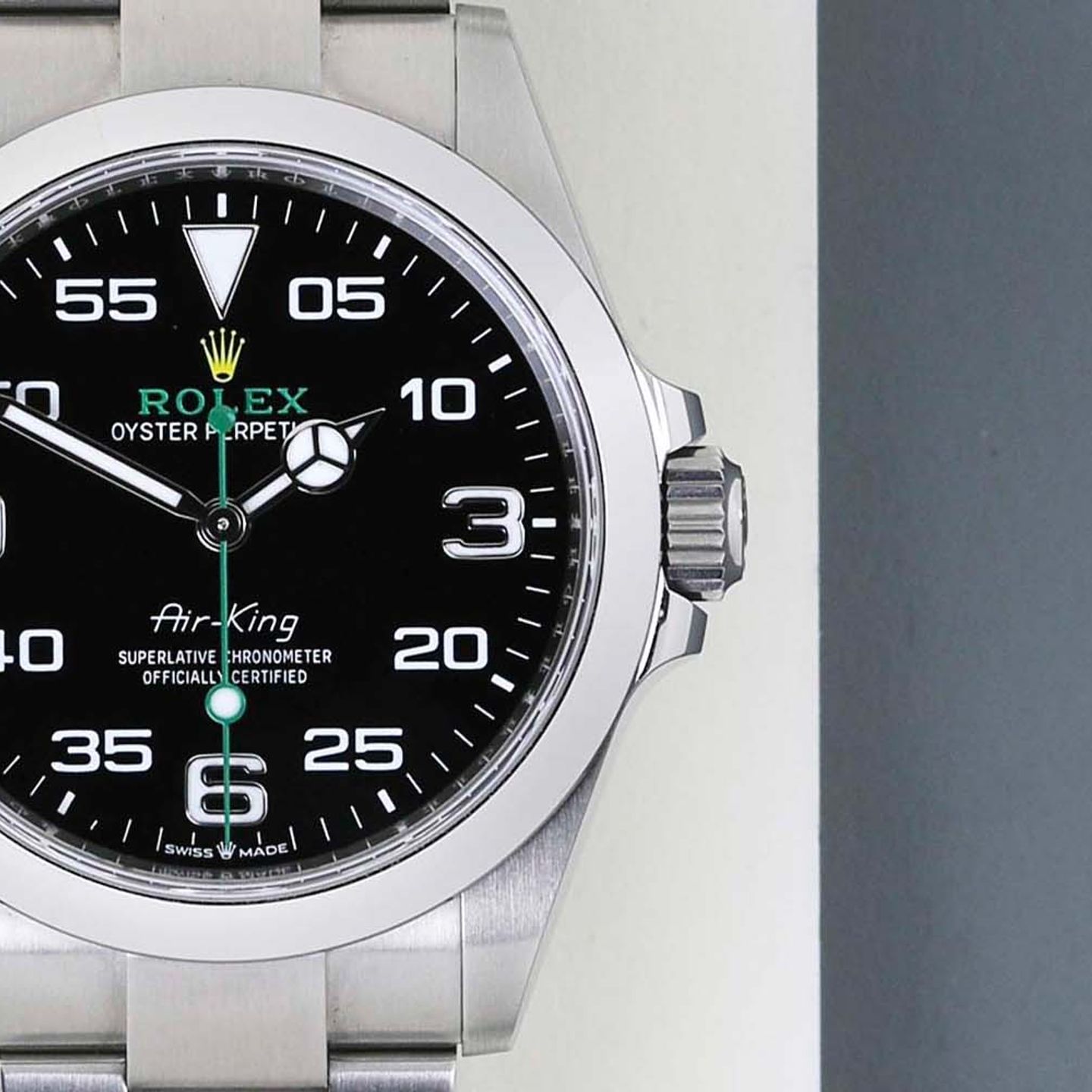 Rolex Air-King 126900 (2024) - Black dial 40 mm Steel case (5/8)