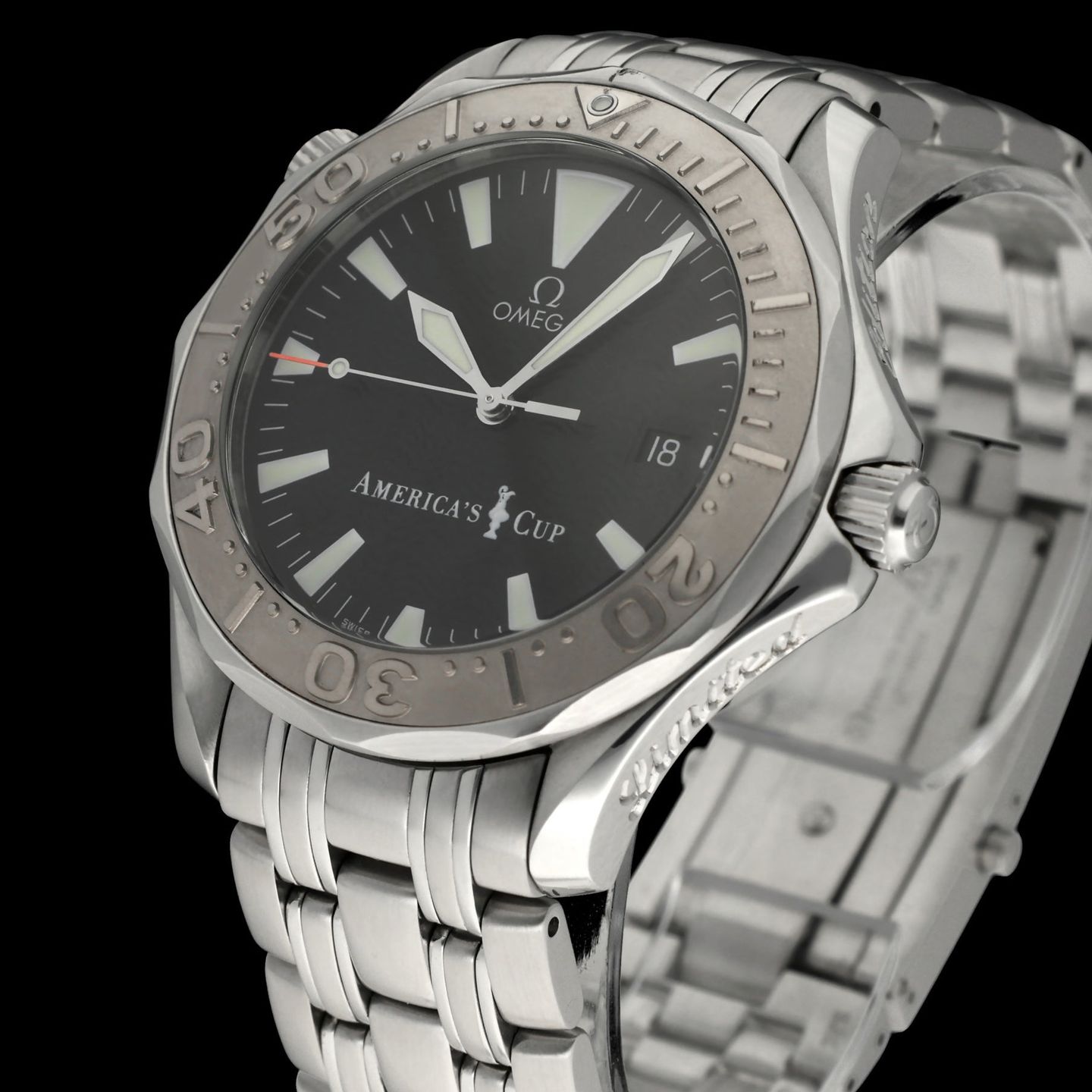 Omega Seamaster Diver 300 M 2533.50.00 (2006) - Black dial 42 mm White Gold case (7/8)