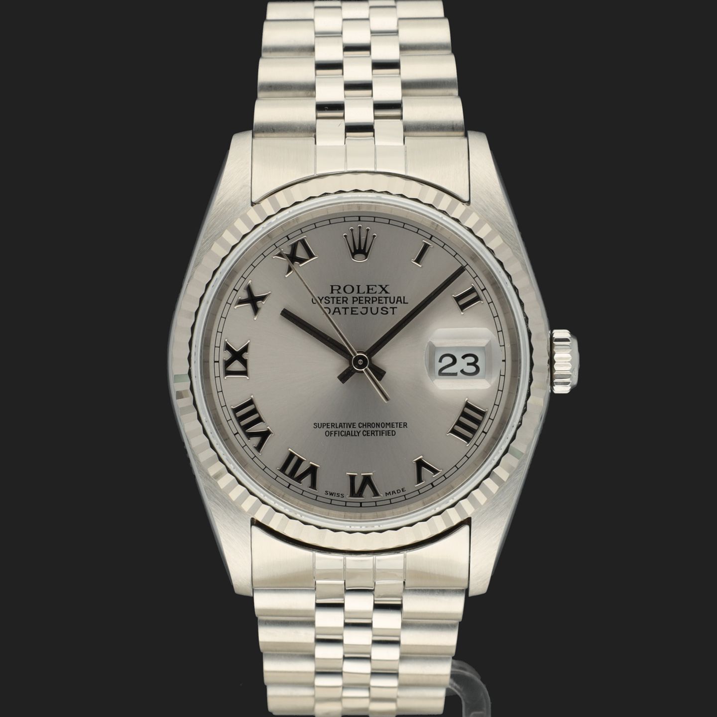 Rolex Datejust 36 16234 (2000) - Zilver wijzerplaat 36mm Staal (3/8)