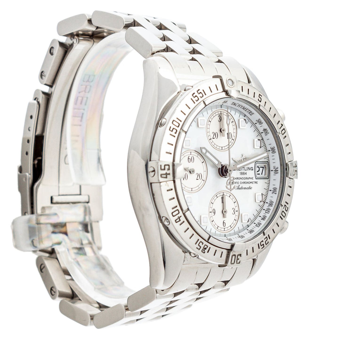 Breitling Chrono Cockpit A13358 (2007) - Pearl dial 39 mm Steel case (4/7)