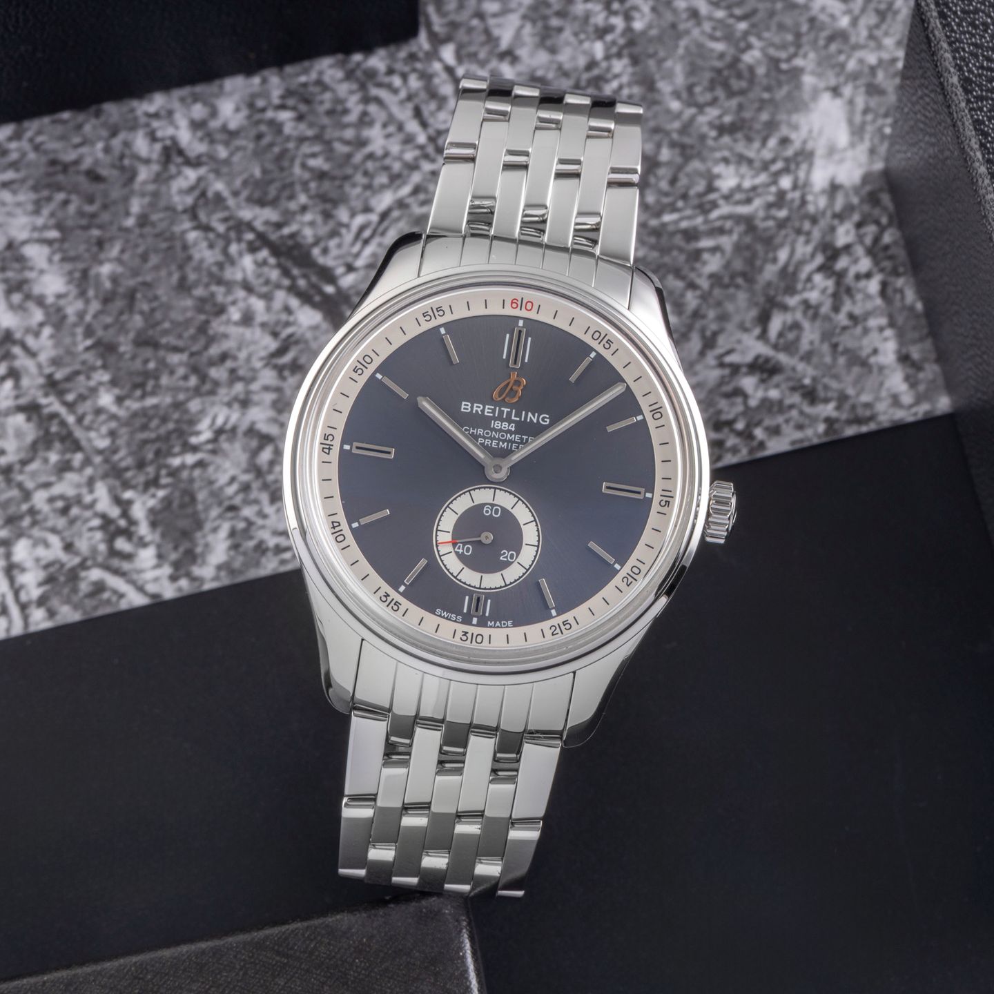 Breitling Premier Automatic 40 A37340351B1A1 (Unknown (random serial)) - Grey dial 40 mm Steel case (1/8)