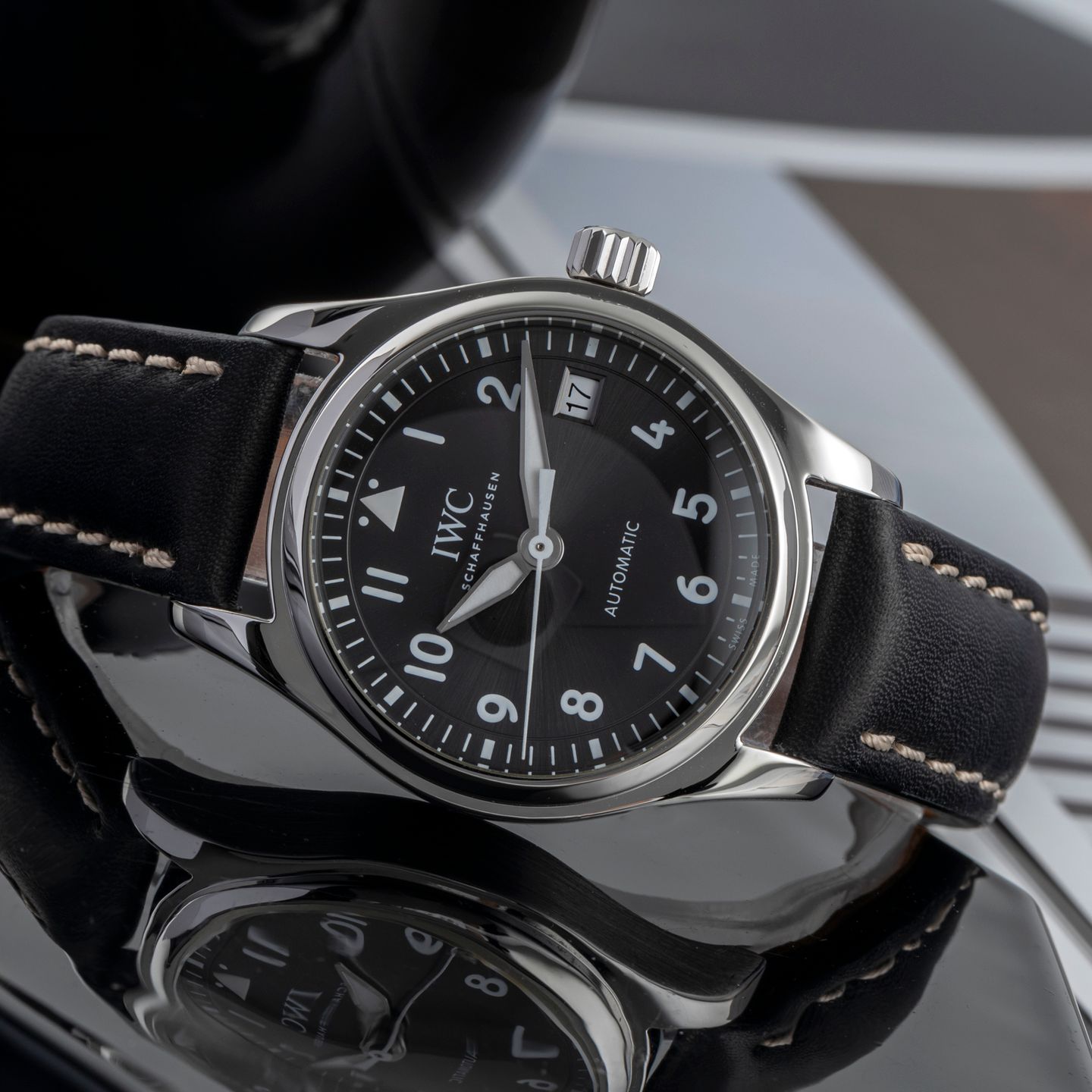 IWC Pilot's Watch Automatic 36 IW324001 (Unknown (random serial)) - Grey dial 36 mm Steel case (2/8)