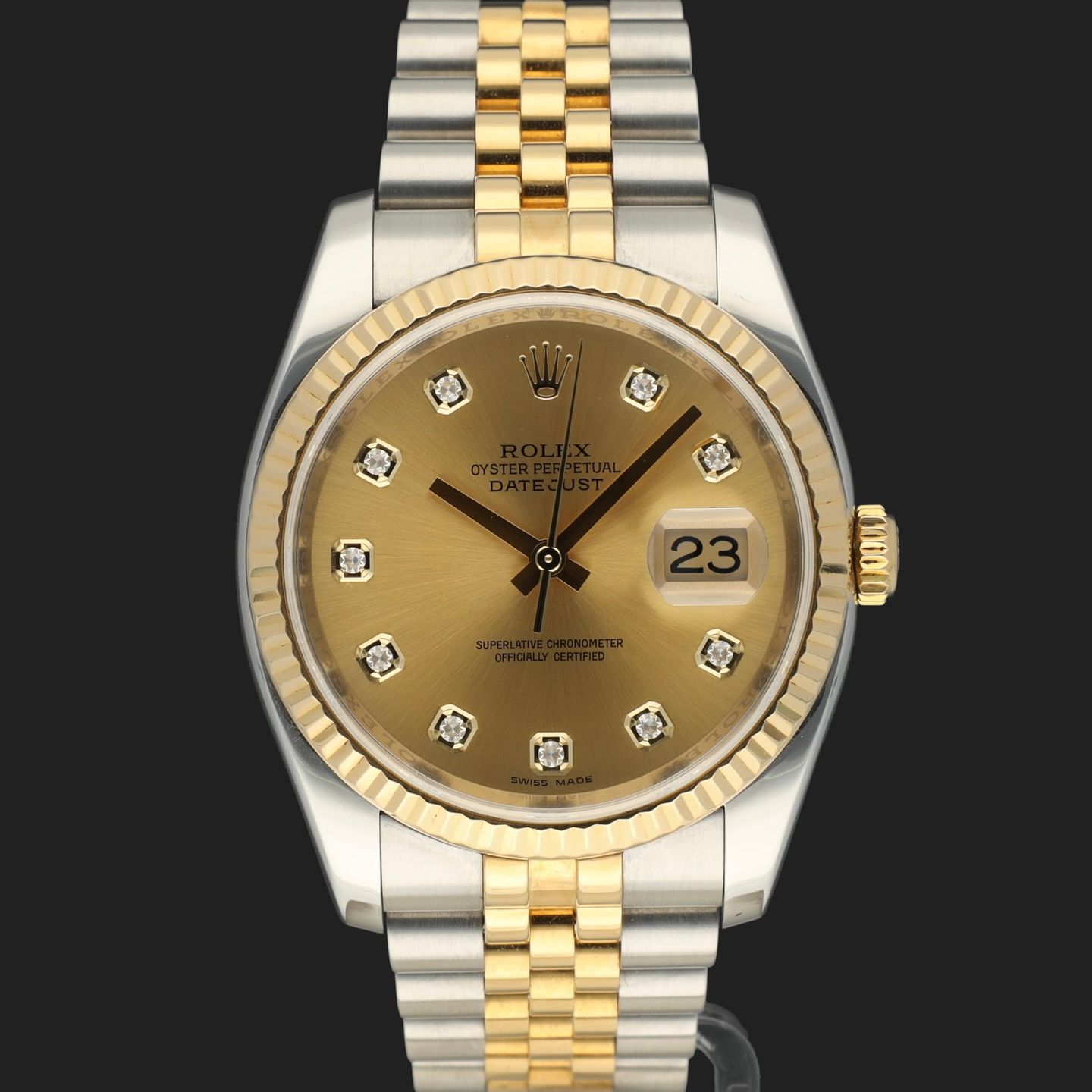 Rolex Datejust 36 116233 (2011) - 36mm Goud/Staal (3/8)