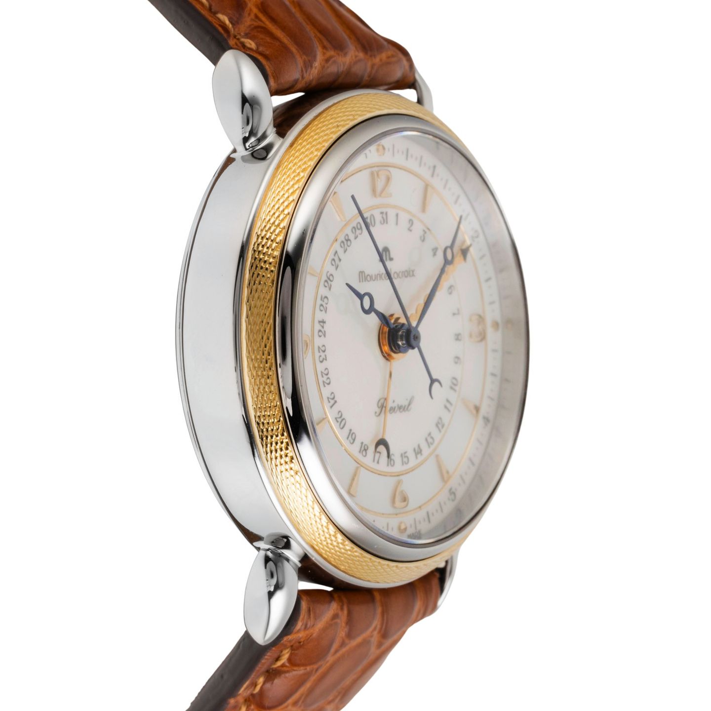 Maurice Lacroix Masterpiece 63511 (Onbekend (willekeurig serienummer)) - Wit wijzerplaat 36mm Goud/Staal (7/8)