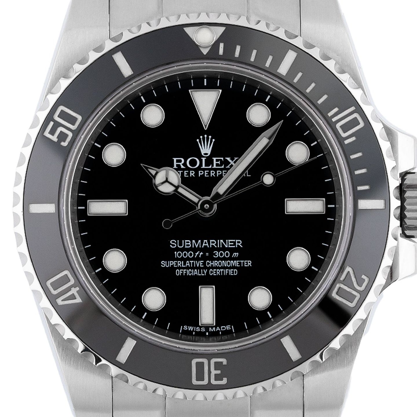 Rolex Submariner No Date 114060 (2015) - Black dial 40 mm Steel case (2/5)