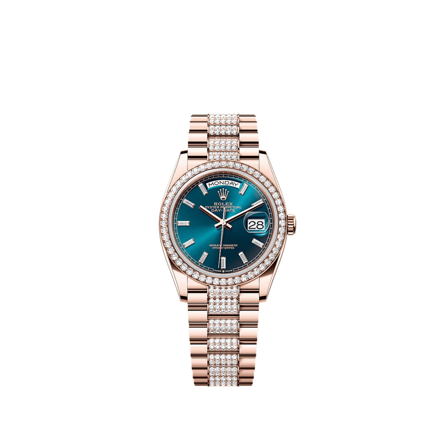 Rolex Day-Date 36 128345RBR (2025) - Blue dial 36 mm Rose Gold case (1/1)