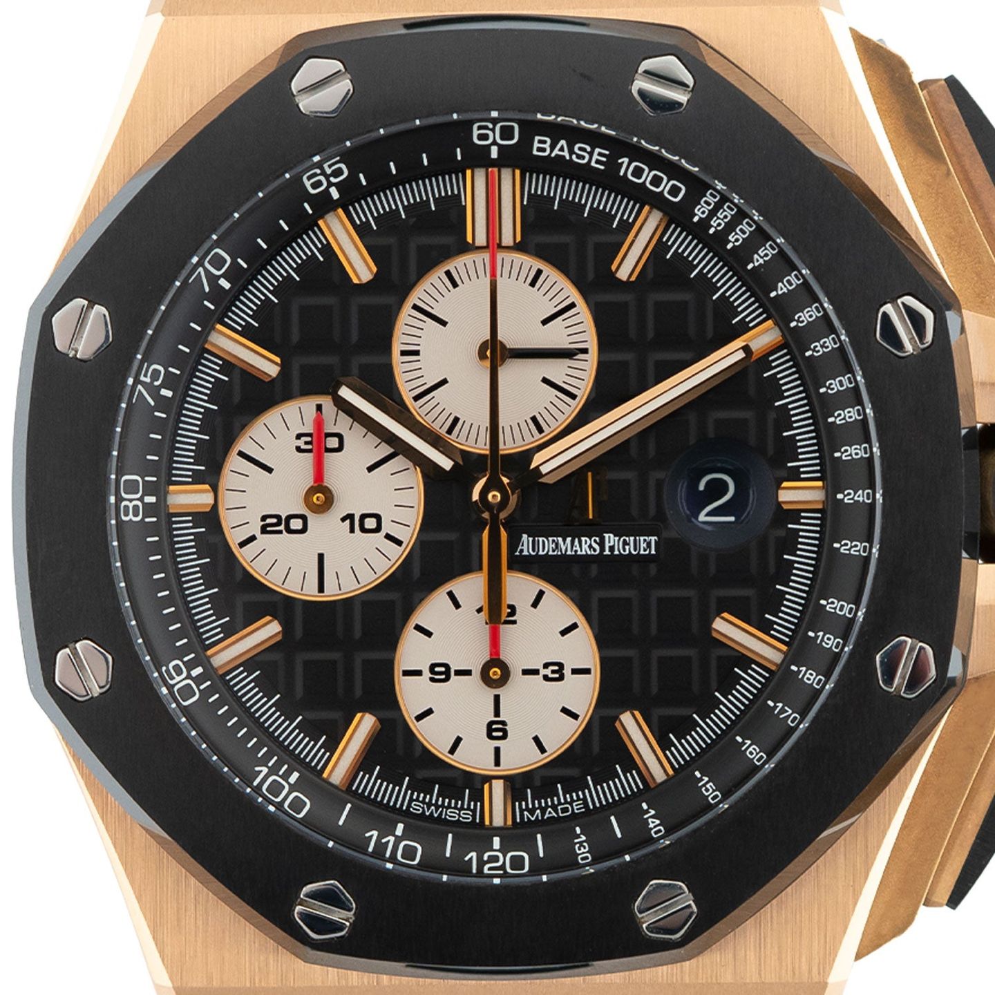 Audemars Piguet Royal Oak Offshore Chronograph 26400RO.OO.A002CA.01 (2015) - Black dial 44 mm Rose Gold case (2/6)