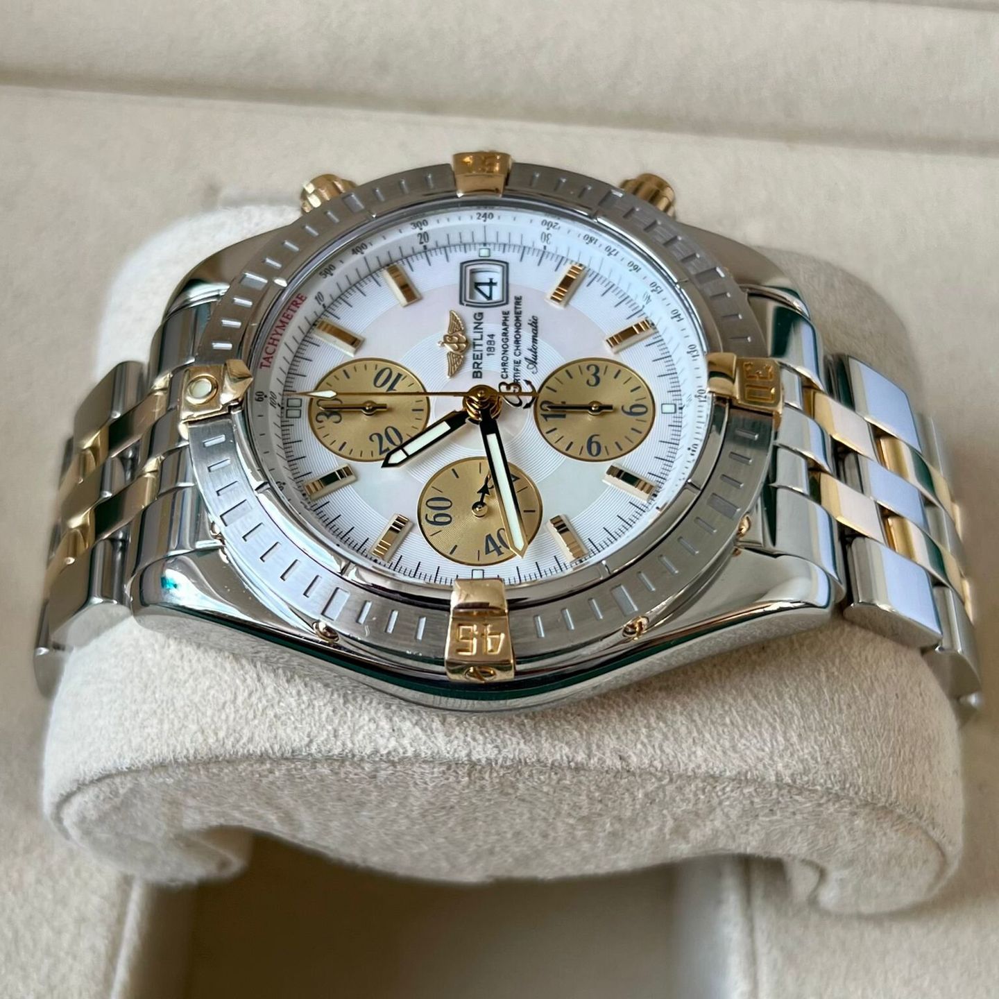 Breitling Chronomat Evolution B13356 (2007) - Pearl dial 44 mm Steel case (5/7)
