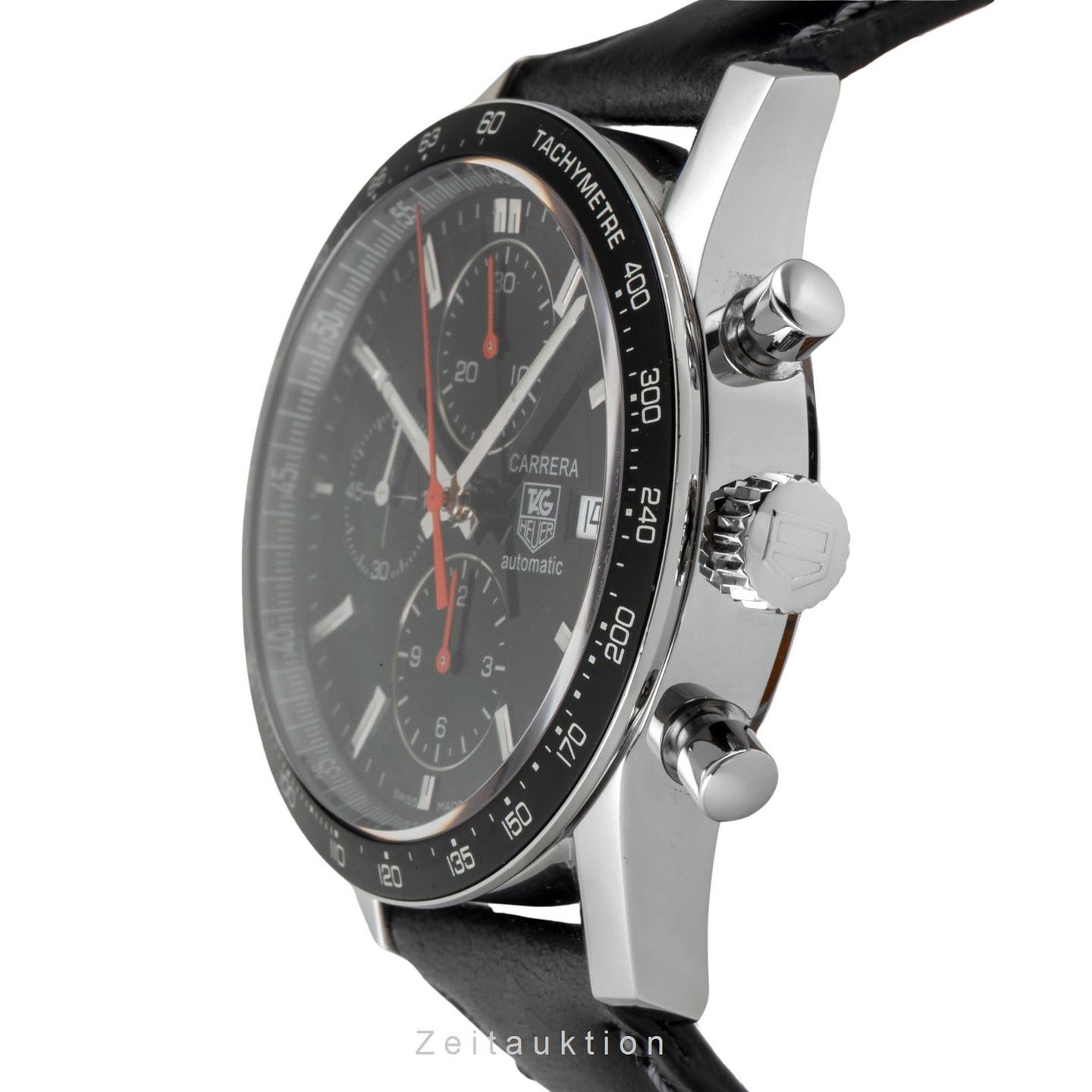 TAG Heuer Carrera Calibre 16 CV2014 (2010) - Black dial 41 mm Steel case (5/8)