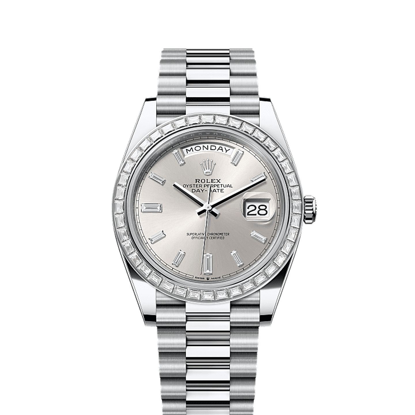Rolex Day-Date 40 228396TBR (2025) - Zilver wijzerplaat 40mm Platina (1/1)