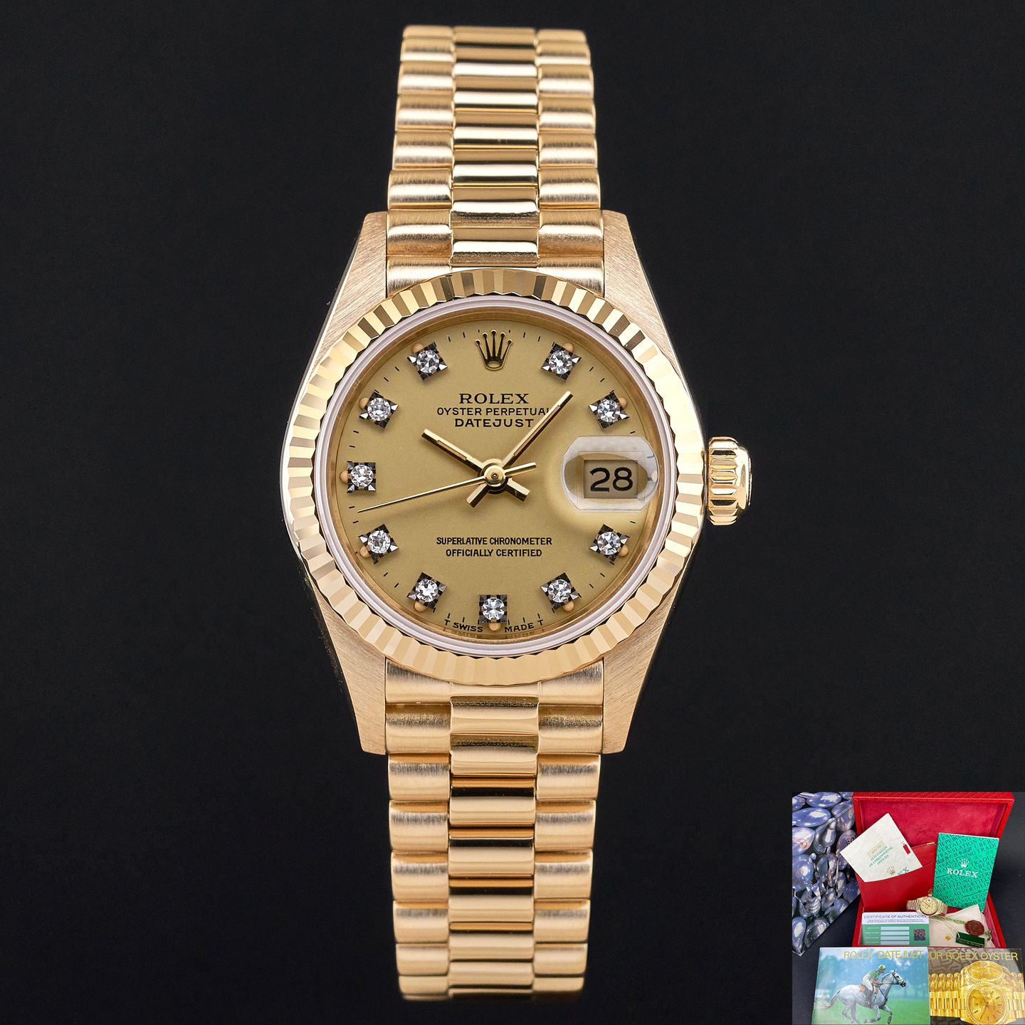 Rolex Lady-Datejust 69178 (1989) - 26 mm Yellow Gold case (1/7)