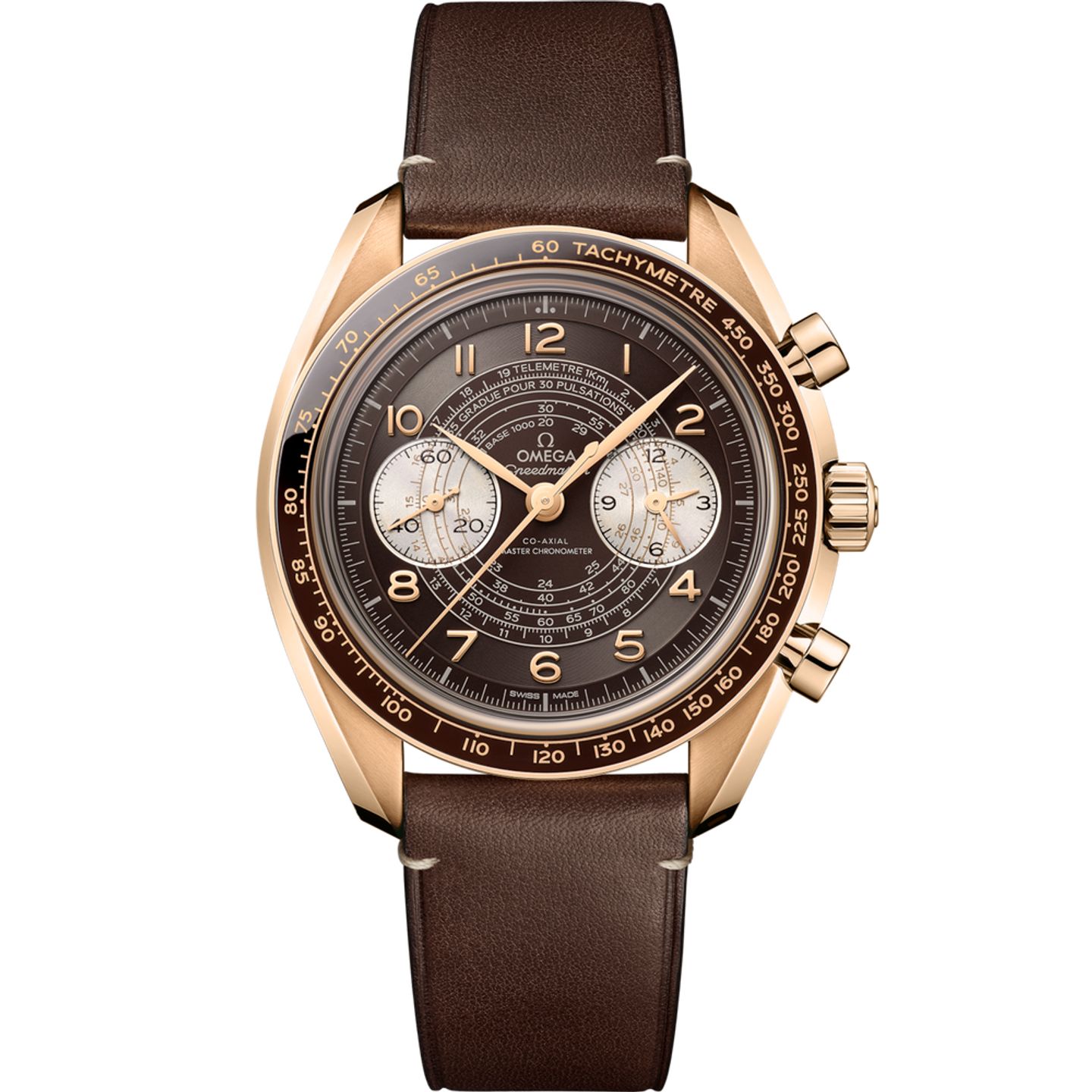 Omega Speedmaster Chronoscope 329.92.43.51.10.001 (2025) - Bruin wijzerplaat 43mm Roségoud (1/1)