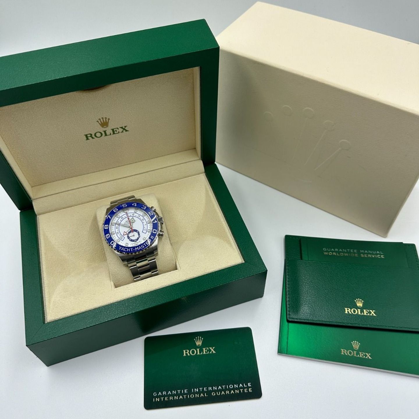 Rolex Yacht-Master II 116680 (2023) - Wit wijzerplaat 44mm Staal (2/8)