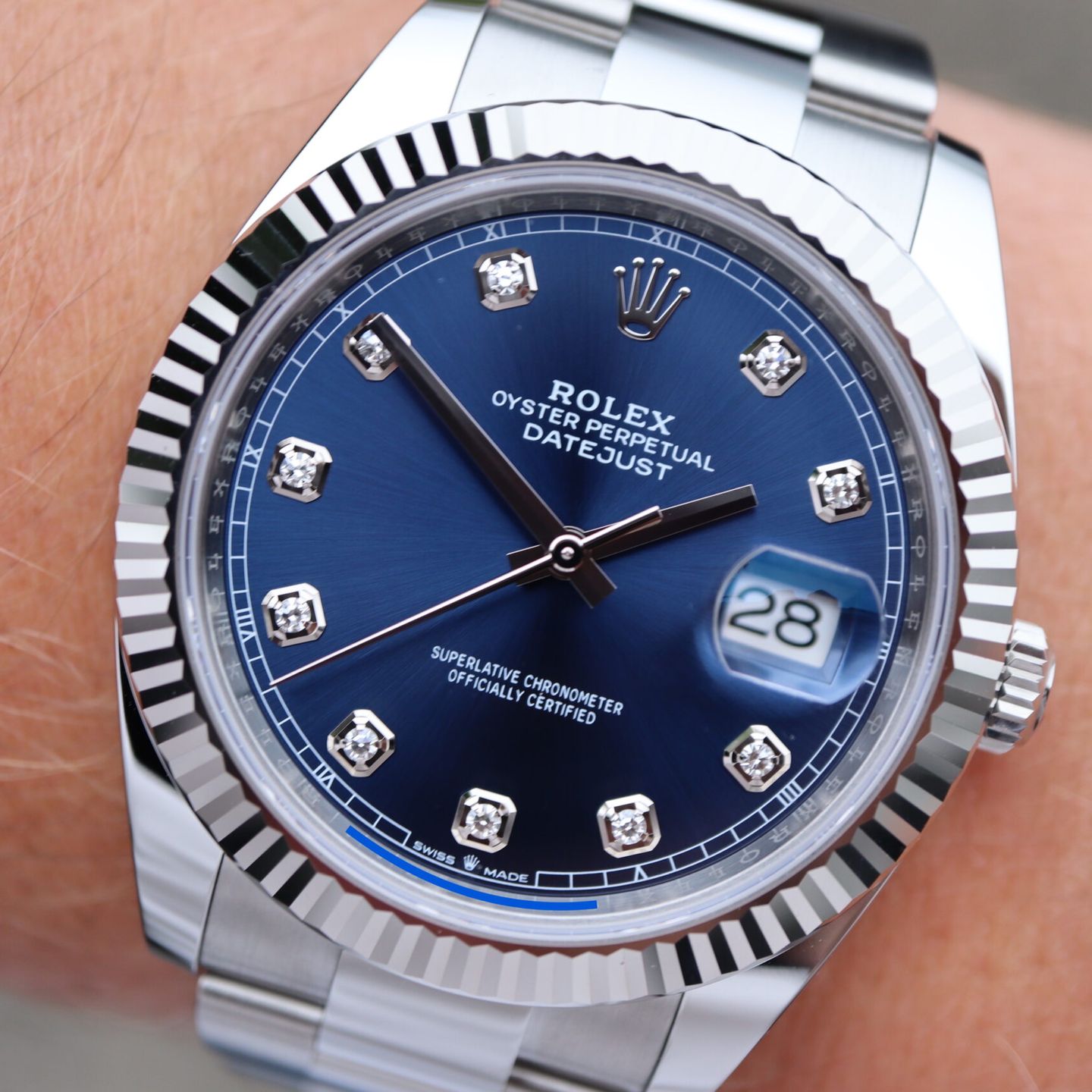 Rolex Datejust 41 126334 (2024) - Blauw wijzerplaat 41mm Staal (1/8)