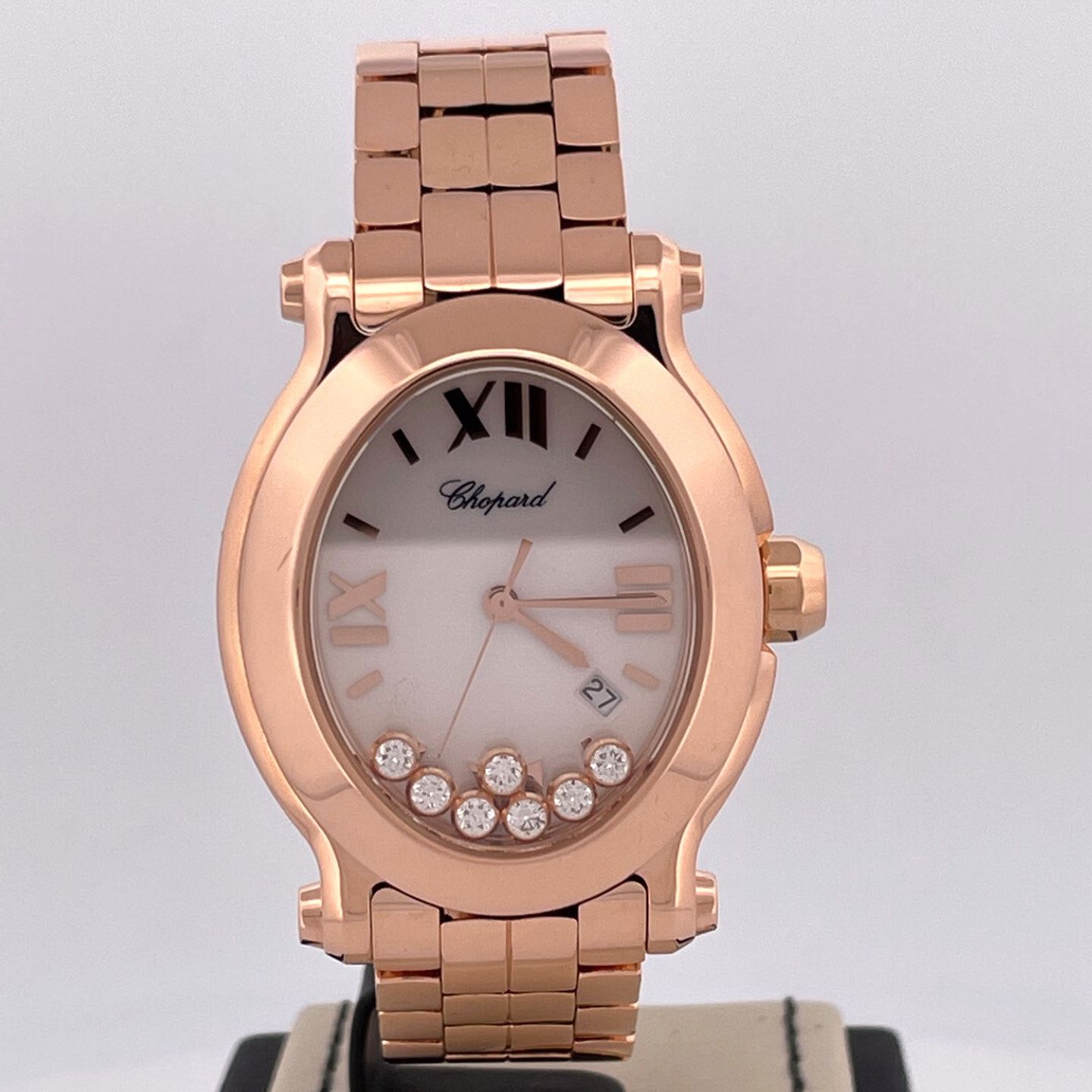 Chopard Happy Sport 275350-5002 (2019) - White dial 33 mm Rose Gold case (1/5)