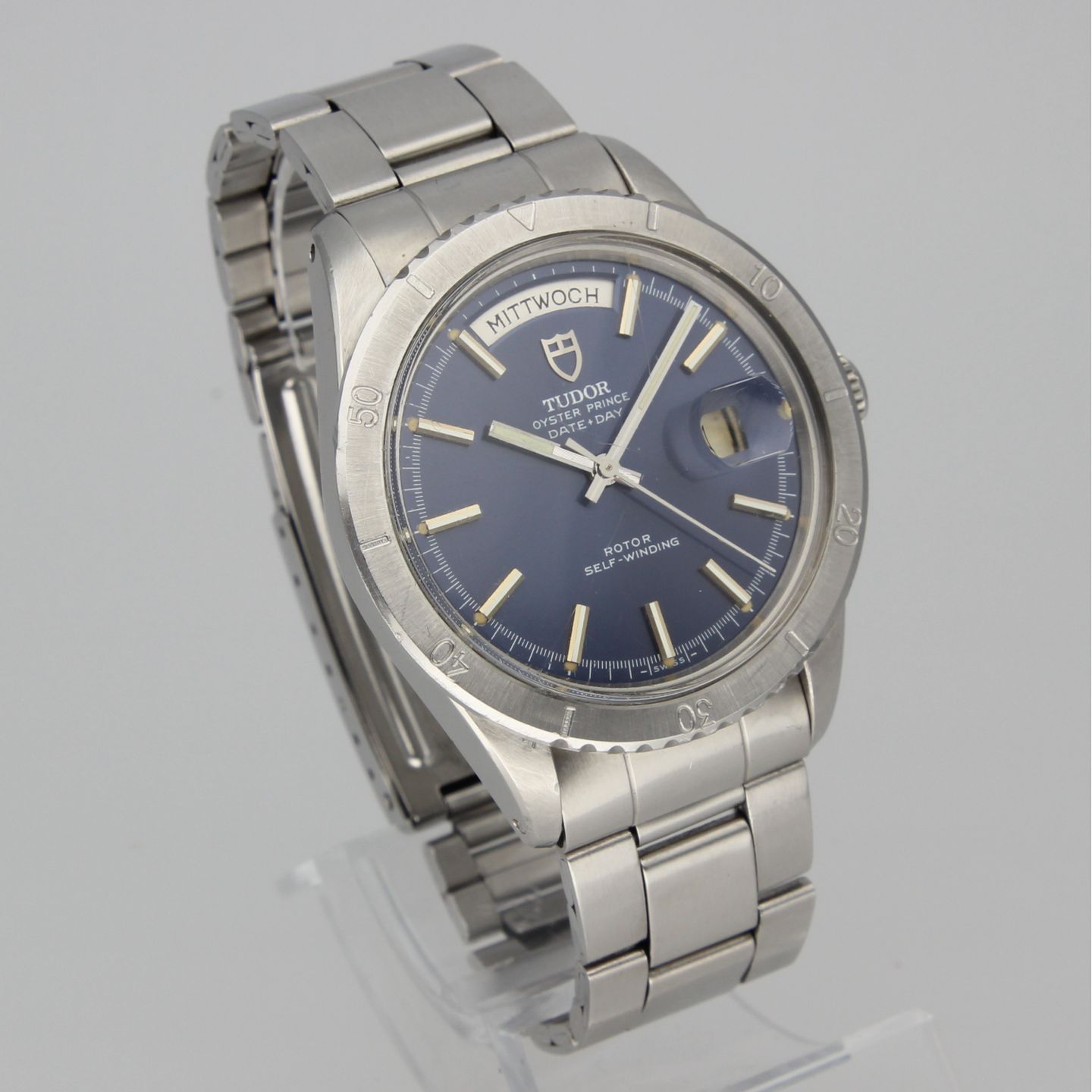 Tudor Prince Date Day 7020/0 (1969) - Blue dial 39 mm Steel case (4/8)