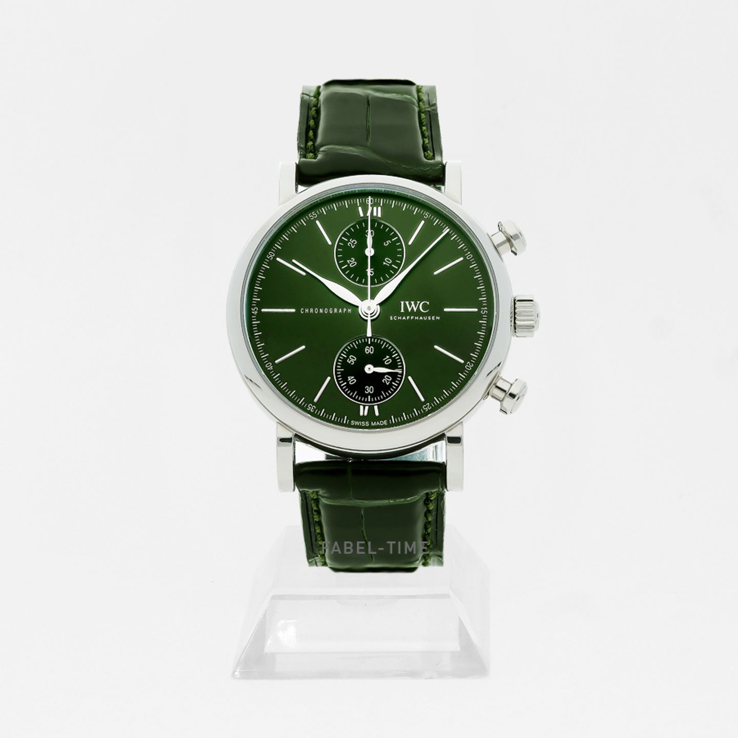 IWC Portofino Chronograph IW391405 (2024) - Groen wijzerplaat 39mm Staal (1/1)