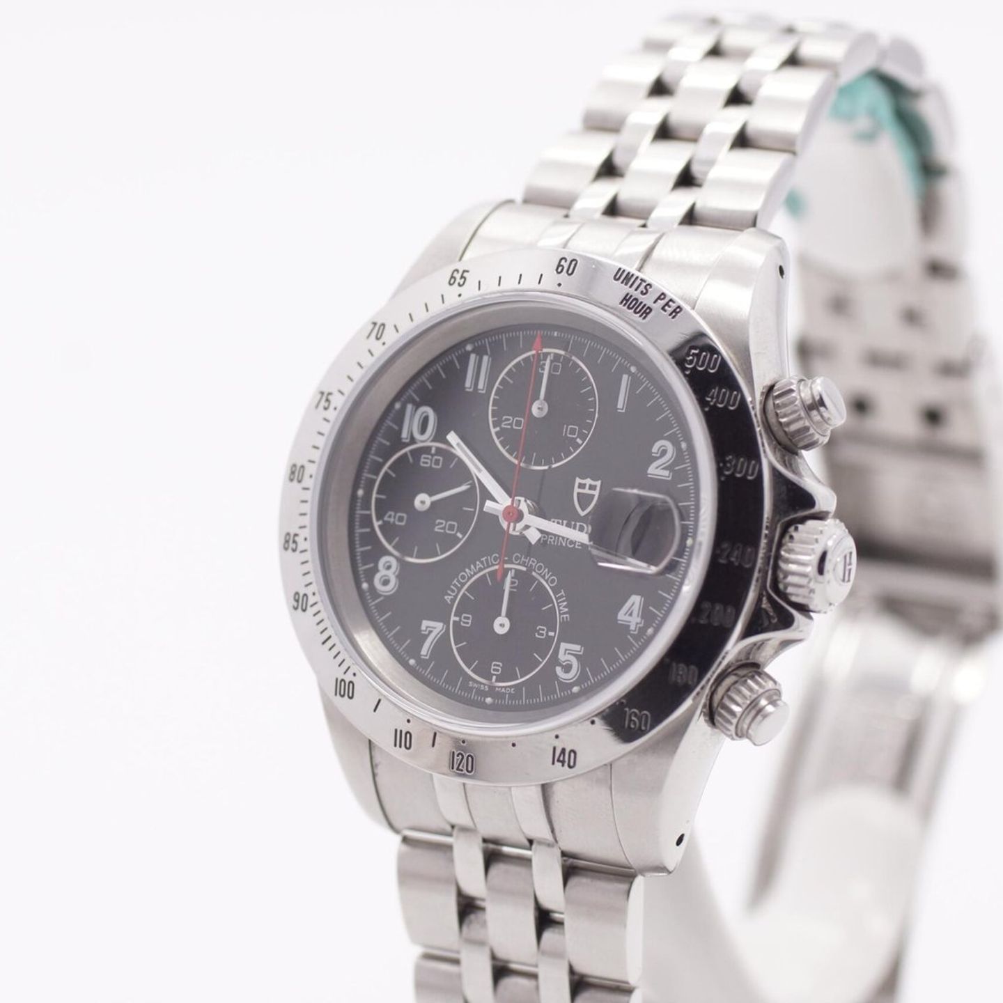 Tudor Prince Date 79280 (Unknown (random serial)) - Black dial 40 mm Steel case (3/8)