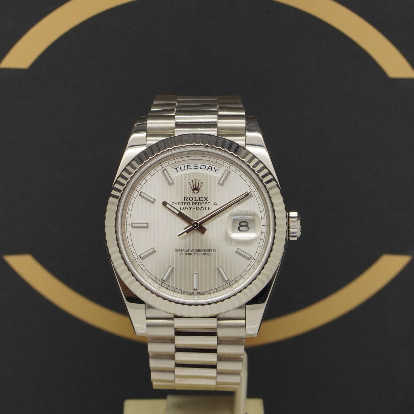 Rolex Day-Date 40 228239 (2016) - Zilver wijzerplaat 40mm Witgoud (1/6)