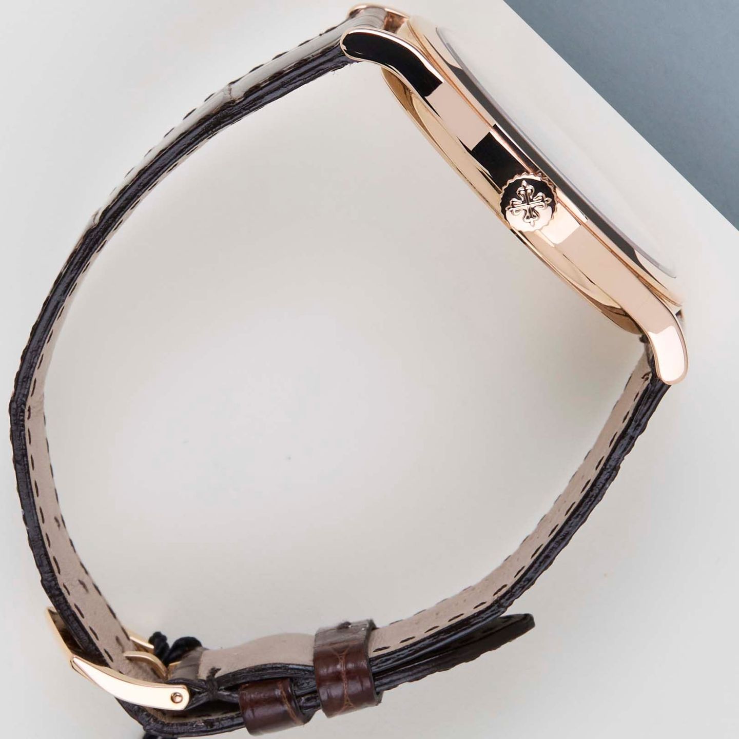 Patek Philippe Calatrava 5296R-001 (2009) - Zilver wijzerplaat 38mm Roségoud (7/8)