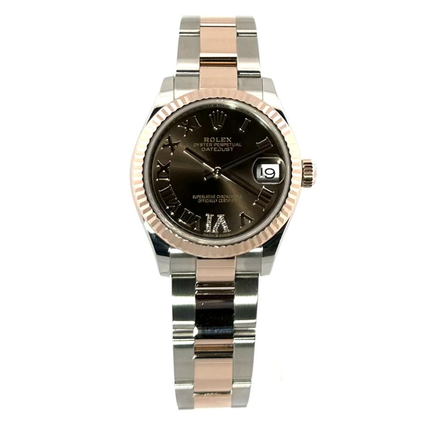 Rolex Datejust 31 278271 (2022) - Brown dial 31 mm Gold/Steel case (2/8)