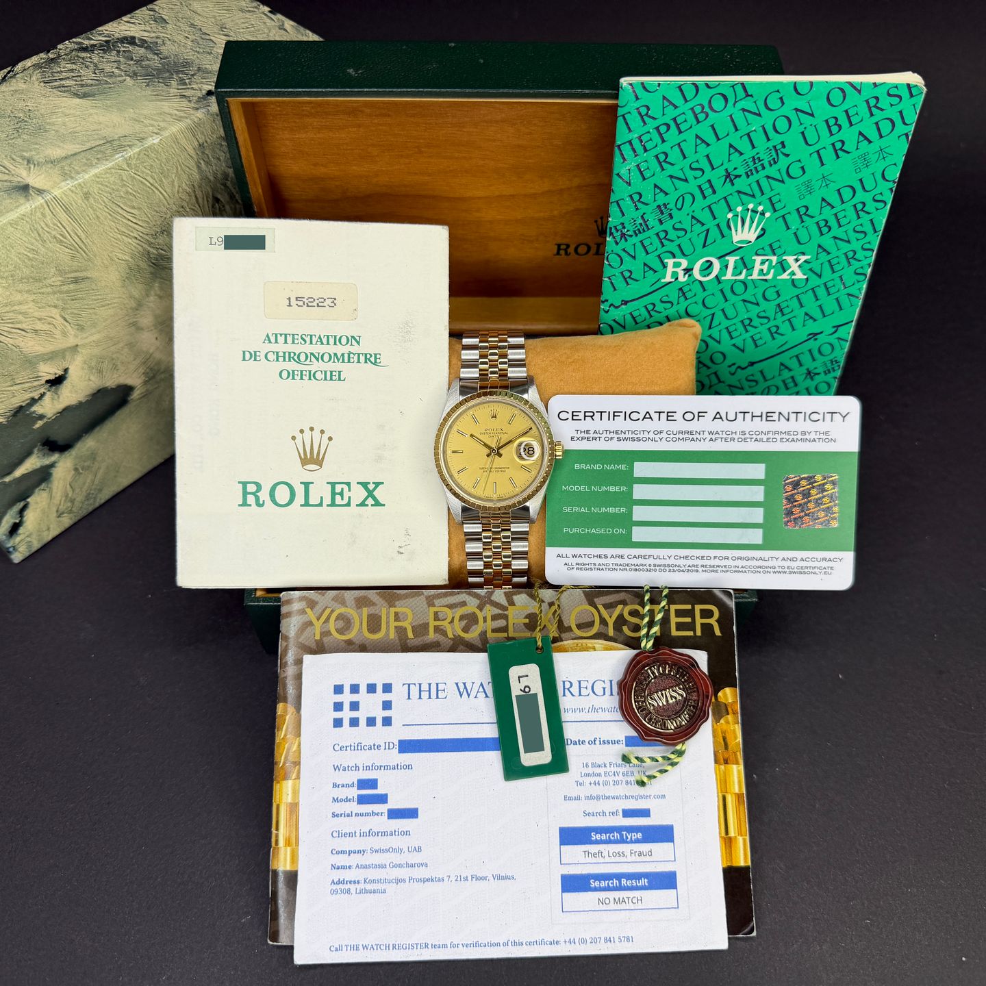 Rolex Oyster Perpetual Date 15223 (1989) - 34 mm Gold/Steel case (3/8)