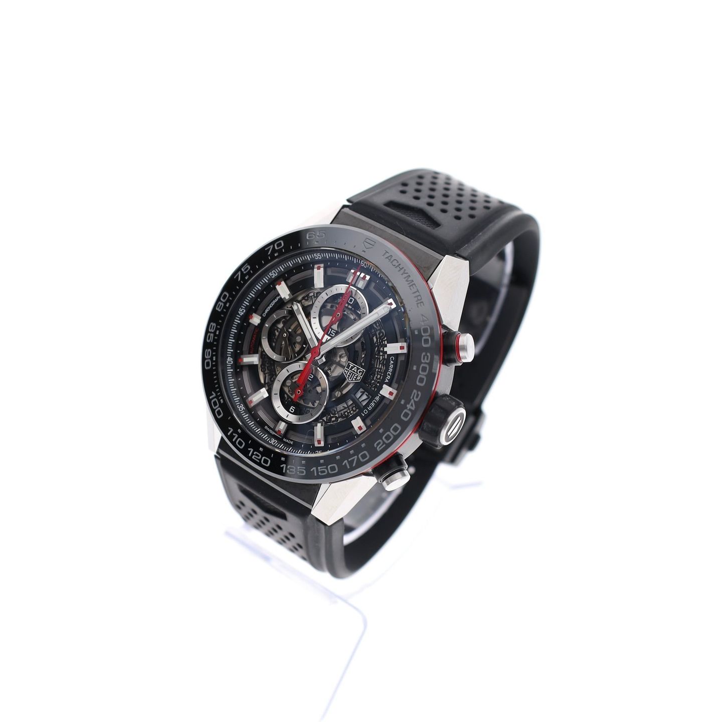 TAG Heuer Carrera Calibre HEUER 01 CAR2A1Z.FT6044 (2019) - Transparent dial 45 mm Steel case (3/8)