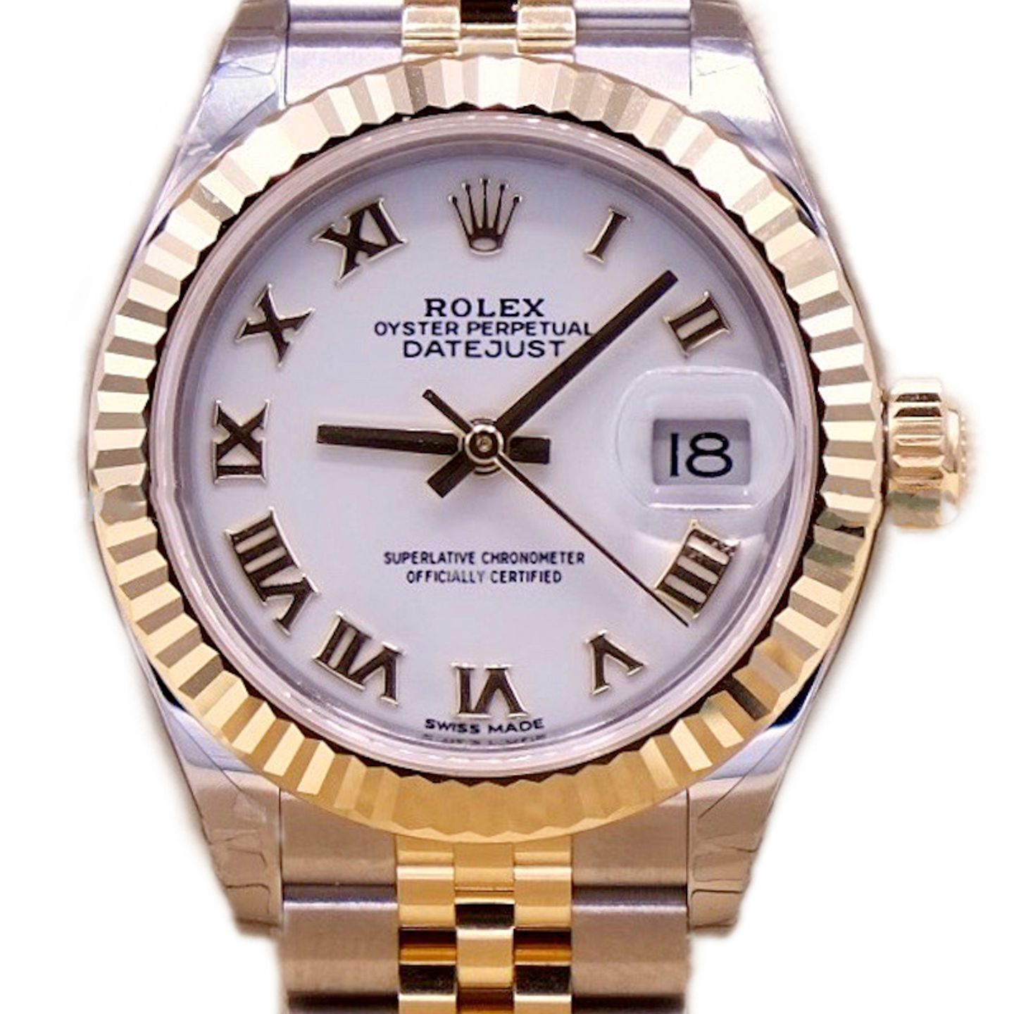 Rolex Lady-Datejust 279173 (2024) - Wit wijzerplaat 28mm Goud/Staal (1/1)