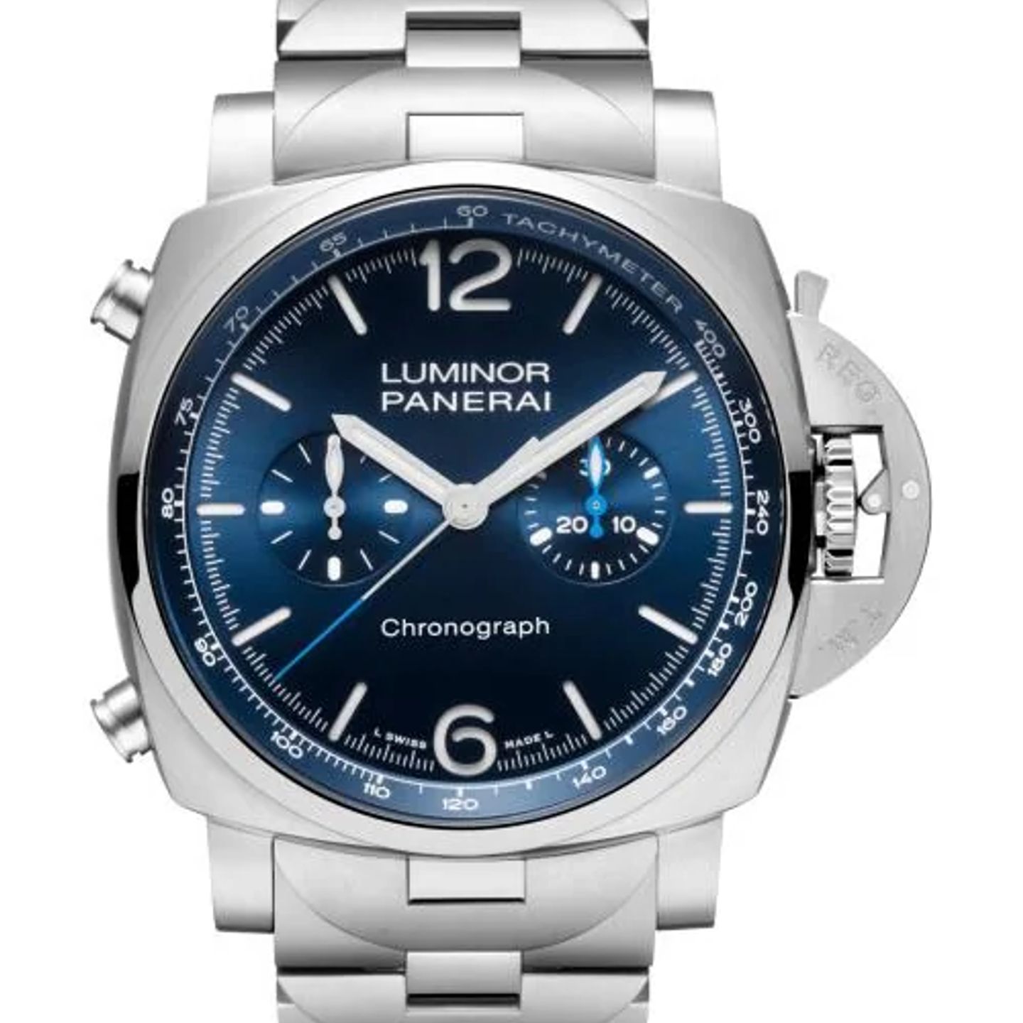 Panerai Luminor Chrono PAM01110 (2026) - Blauw wijzerplaat 44mm Staal (1/1)