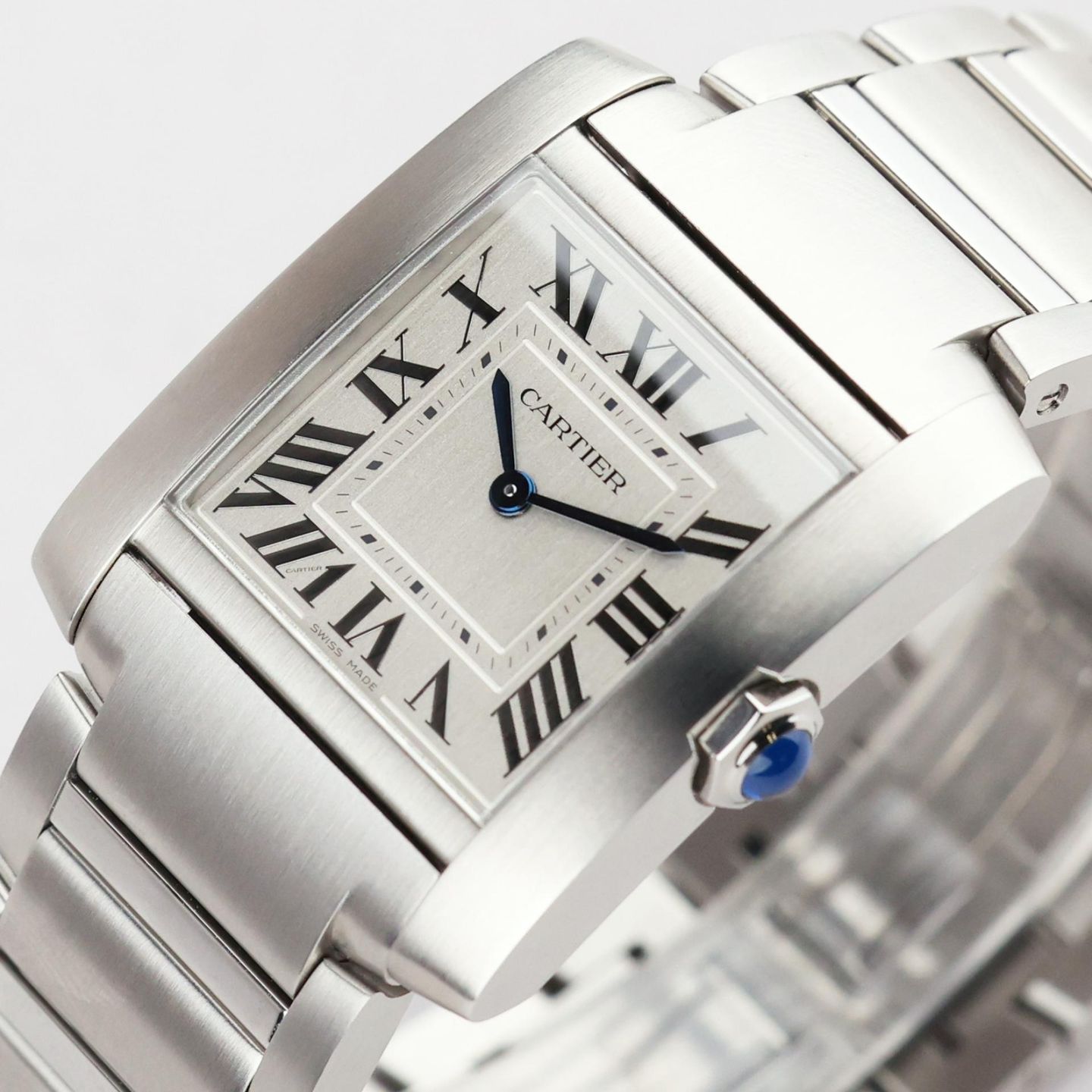 Cartier Tank Française WSTA0074 (2026) - Silver dial 32 mm Steel case (5/8)