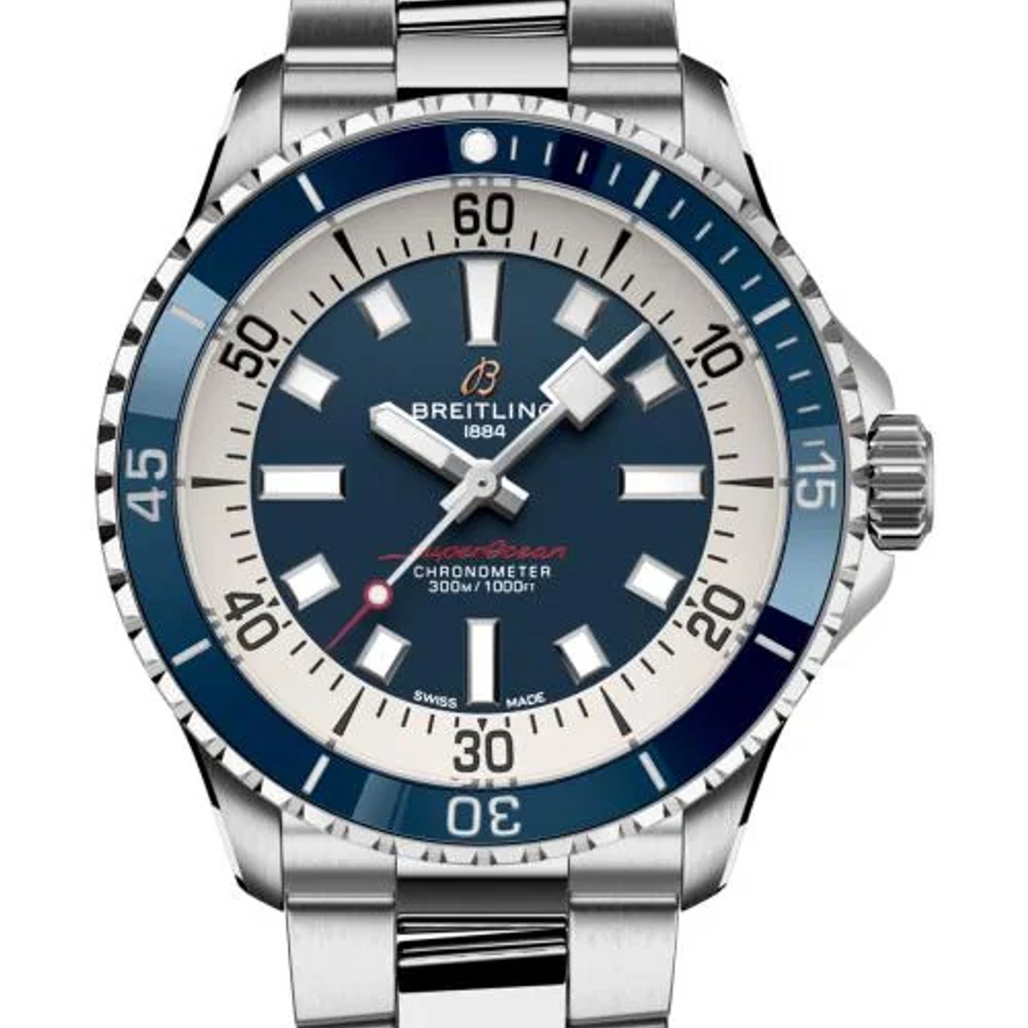Breitling Superocean 42 A17375E71C1A1 (2026) - Blauw wijzerplaat 42mm Staal (1/1)